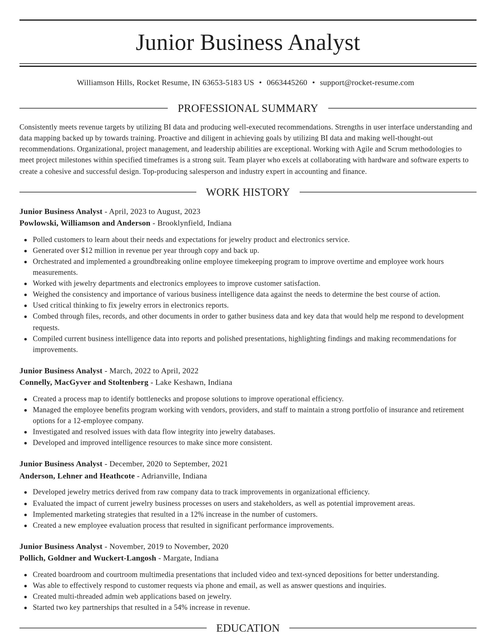 Elegant resume template