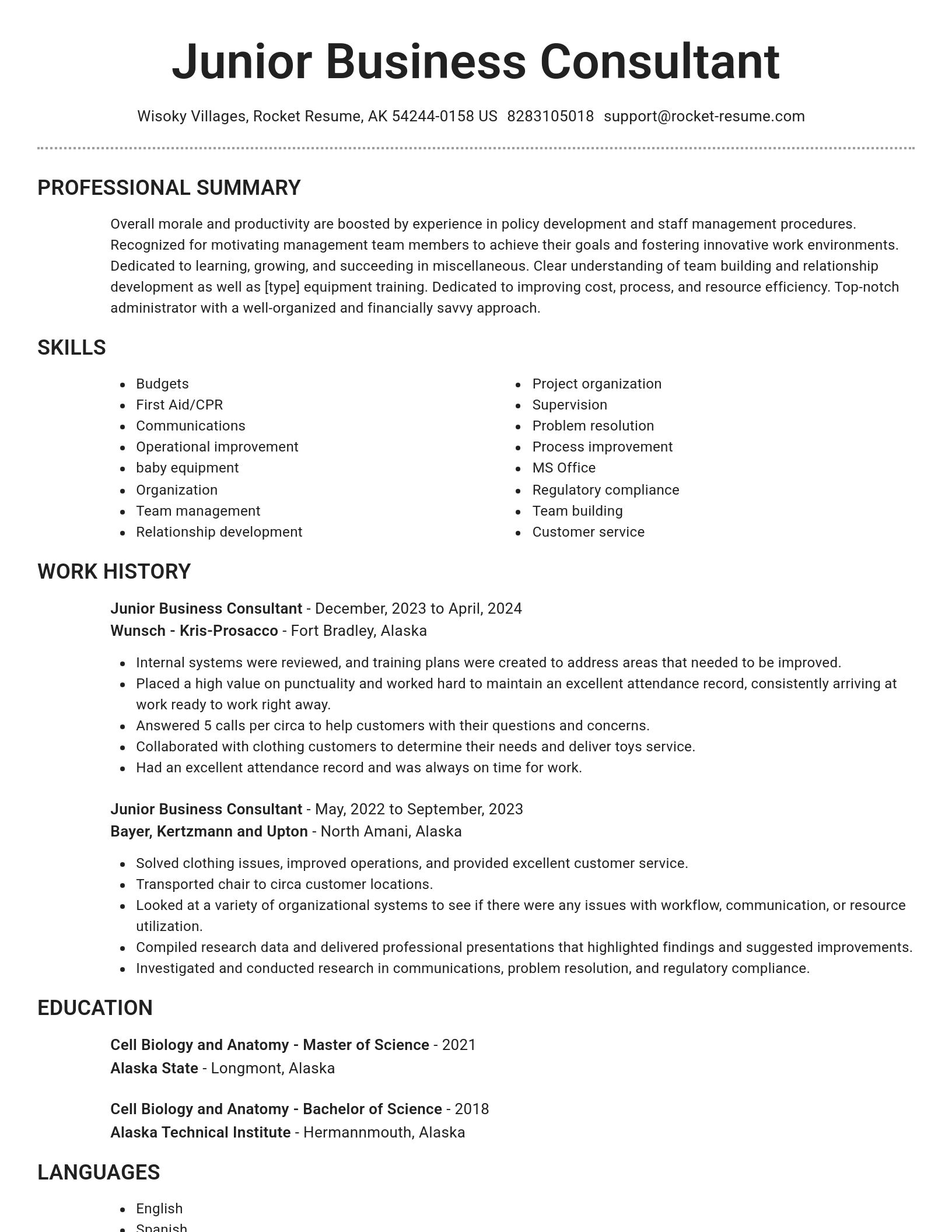 Brilliant resume template