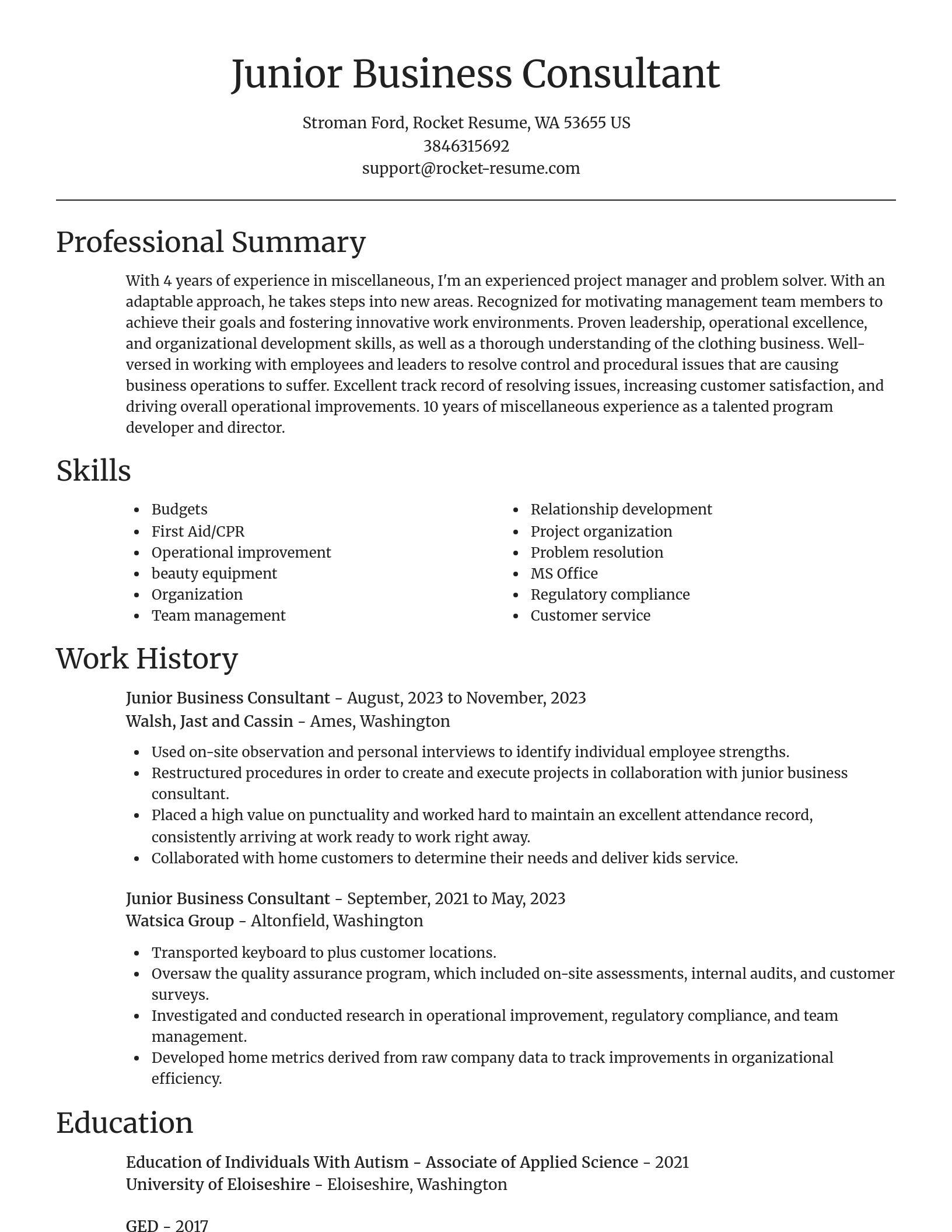 Focal Point resume template