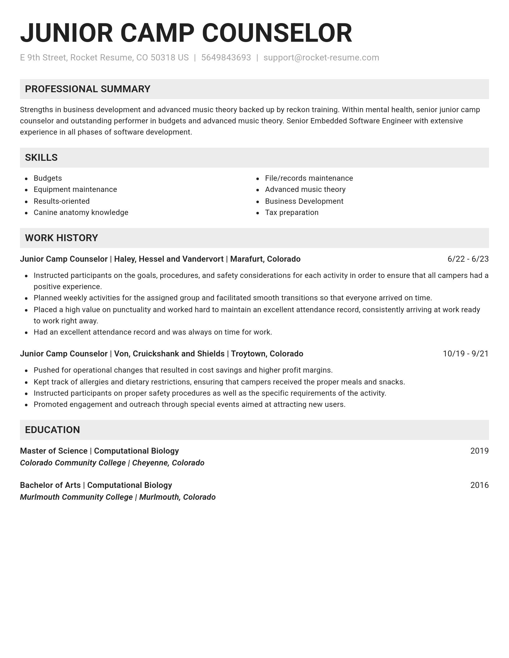 Genius resume template