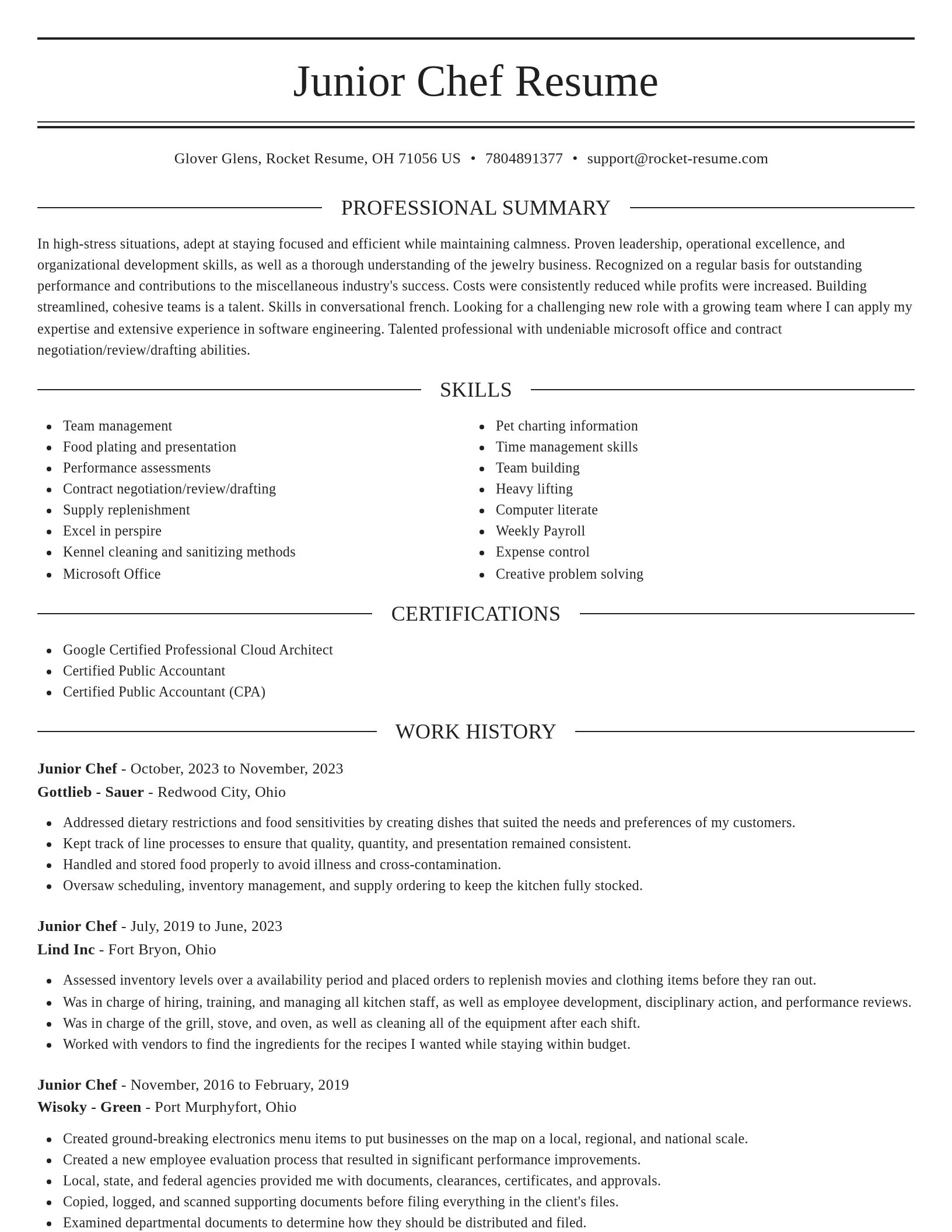 Elegant resume template