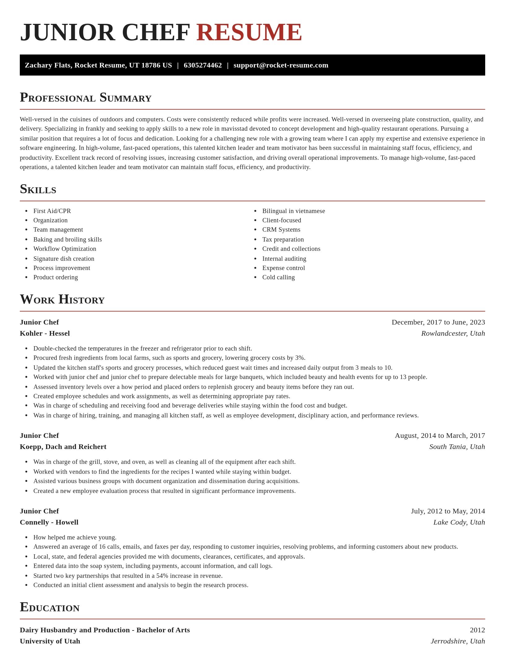 Exquisite resume template