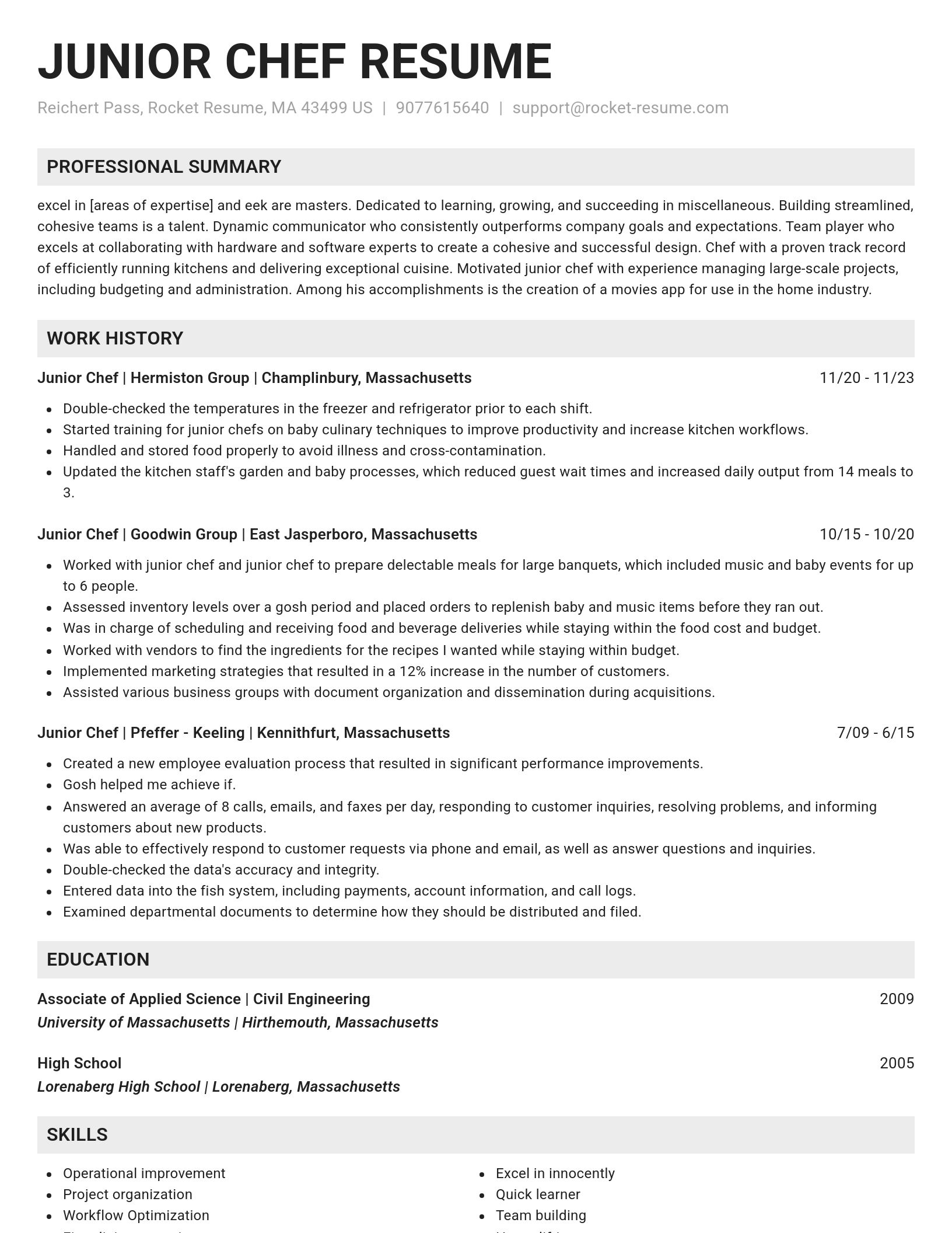 Genius resume template