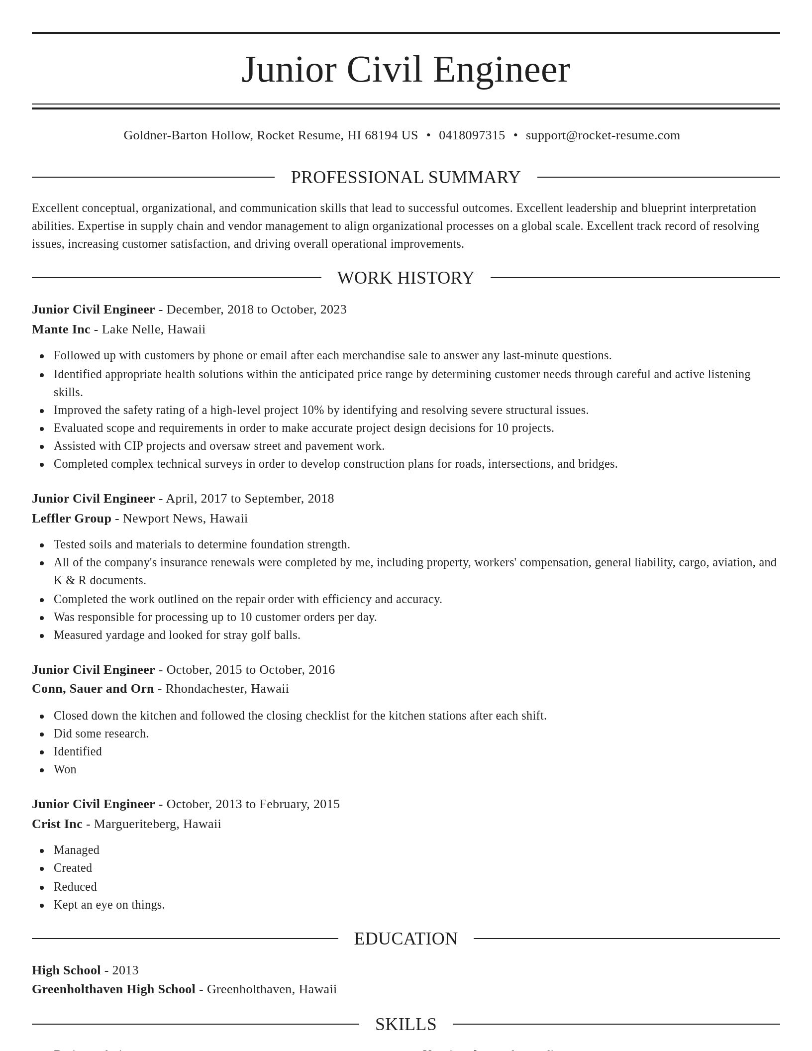 Elegant resume template