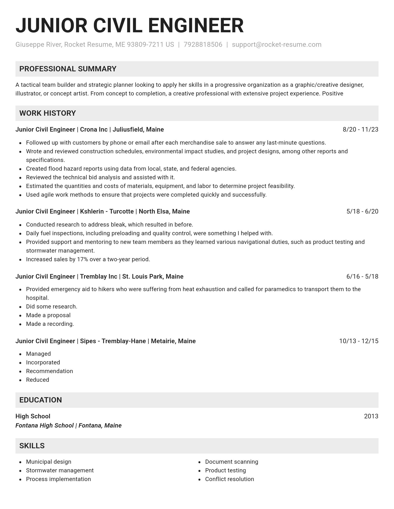 Genius resume template
