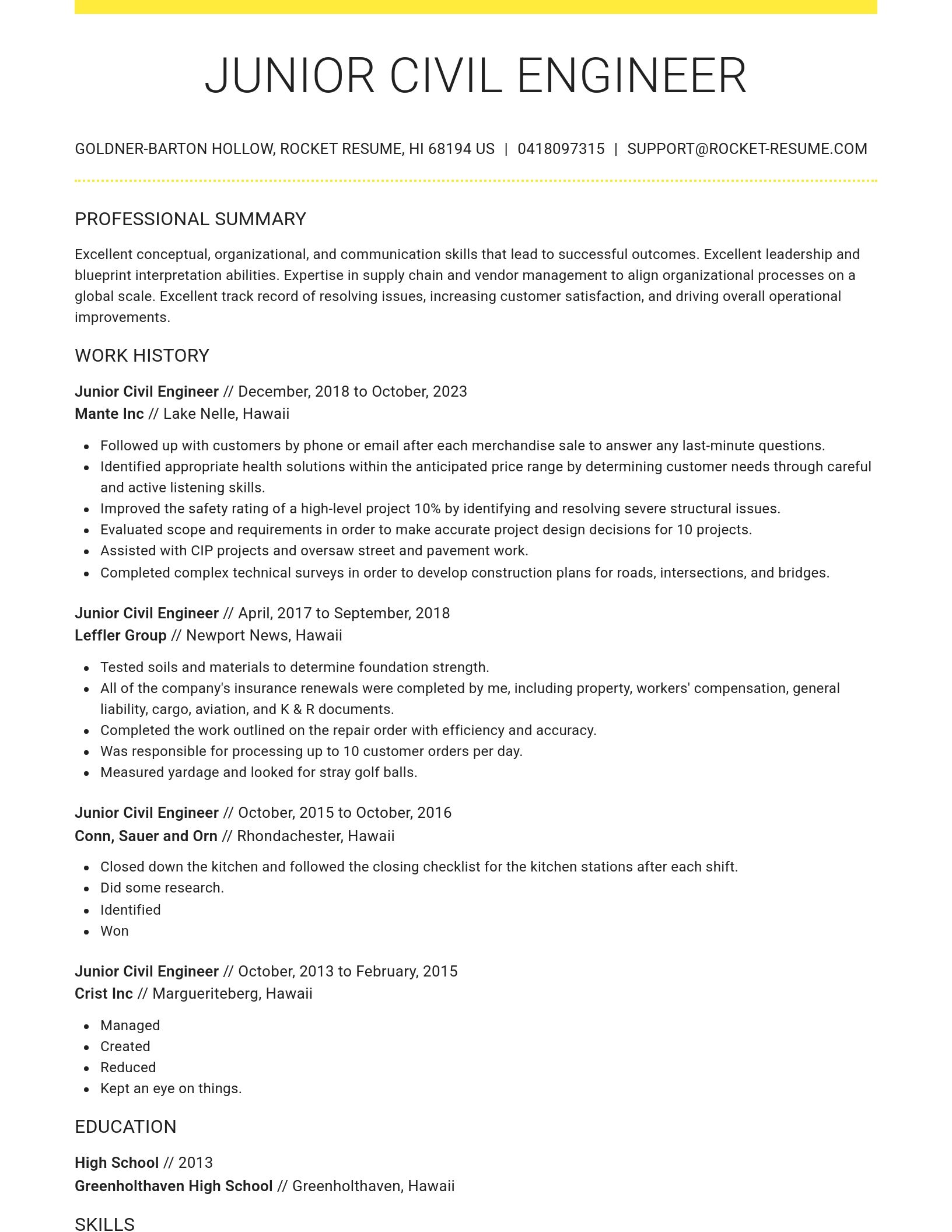 Grand resume template