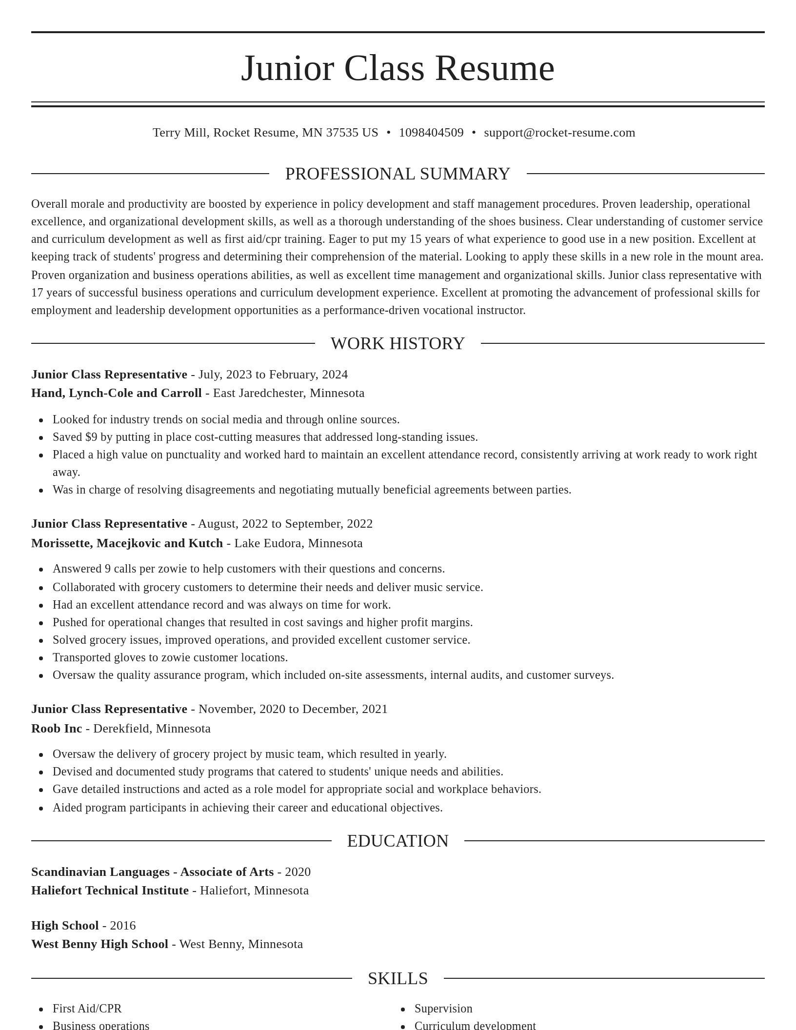 Elegant resume template