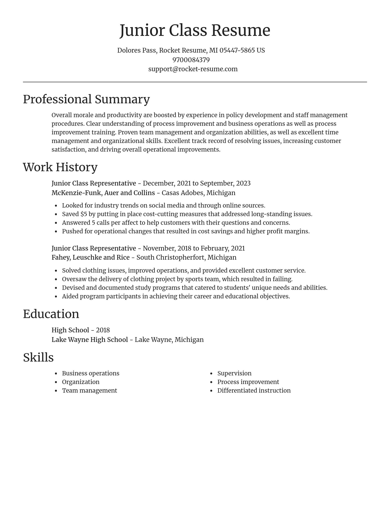 Focal Point resume template