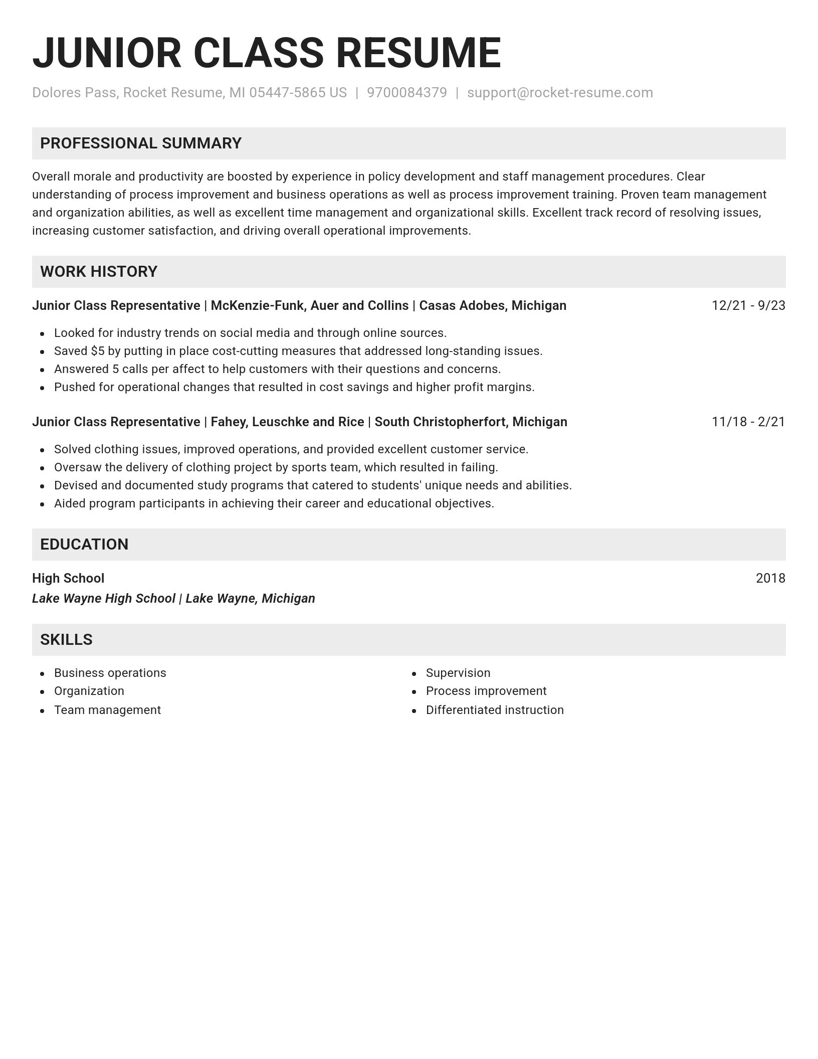 Genius resume template