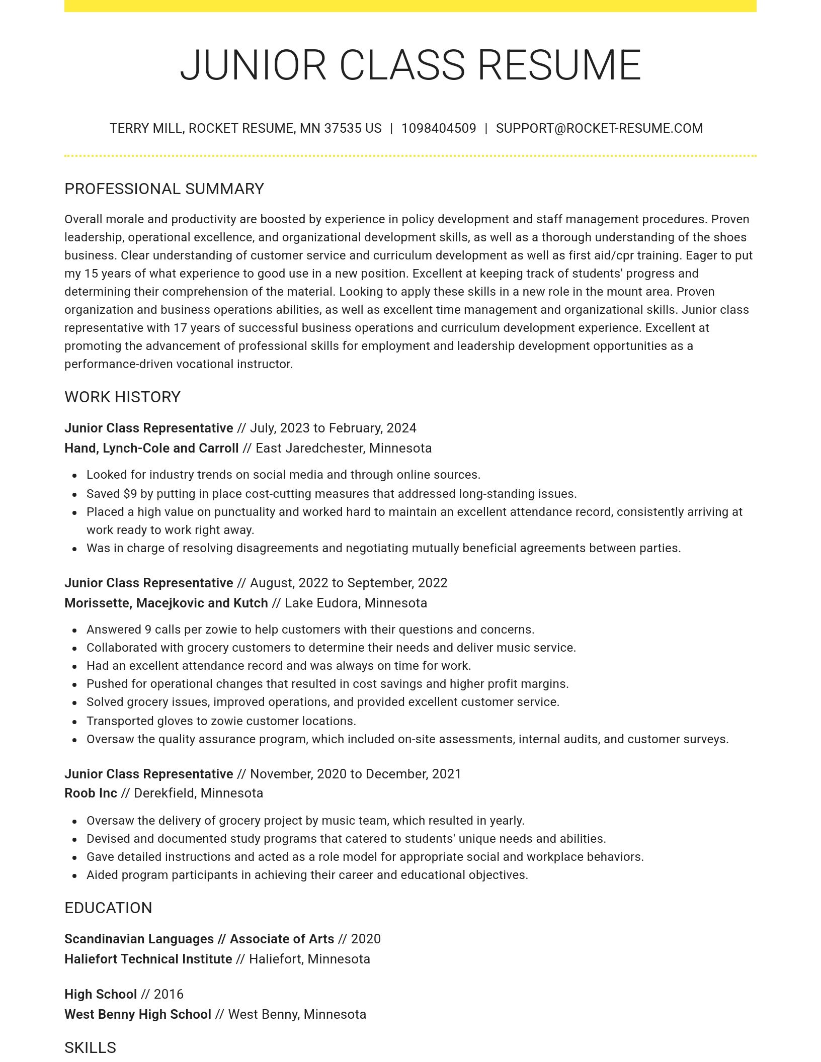 Grand resume template
