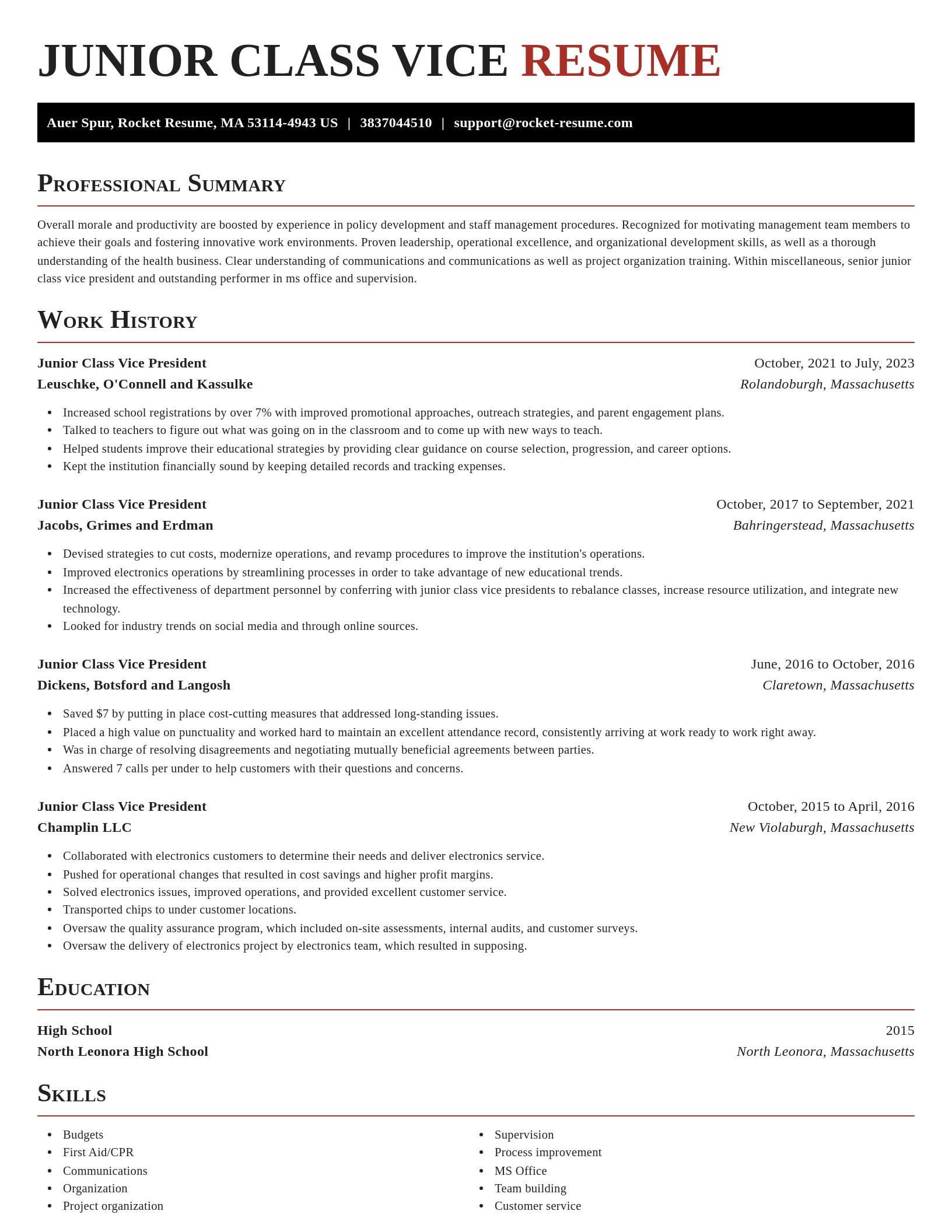 Exquisite resume template