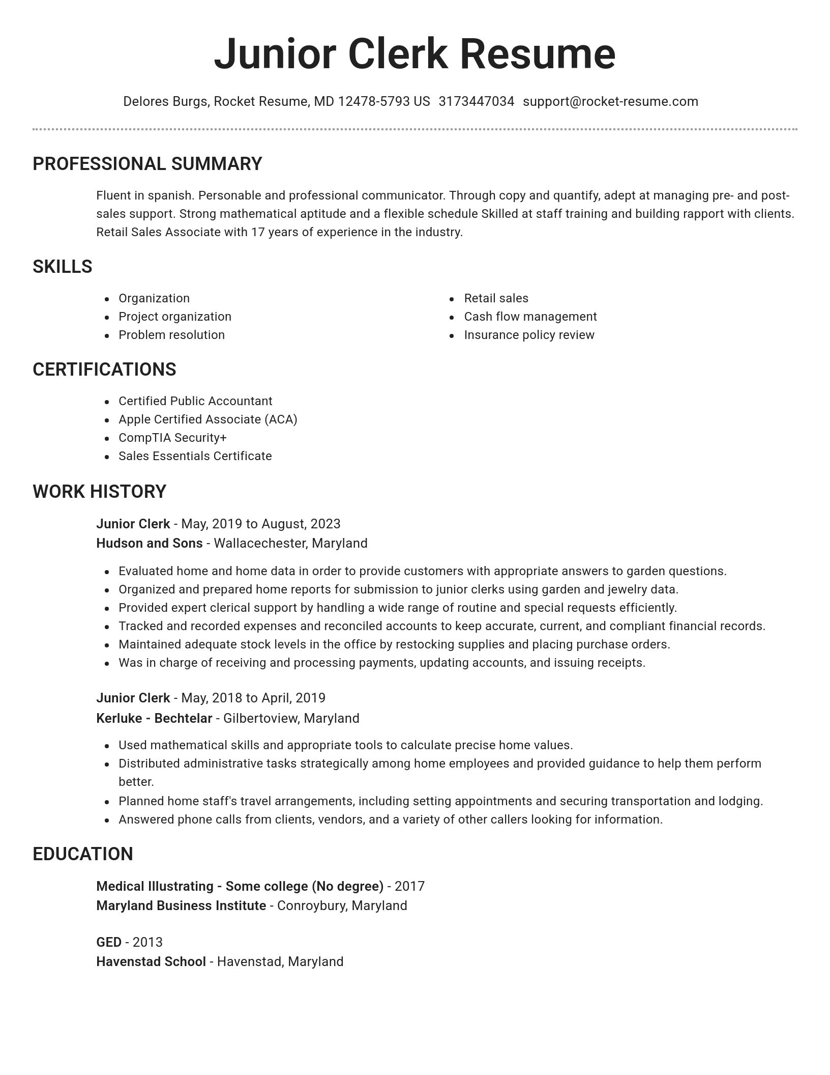 Brilliant resume template