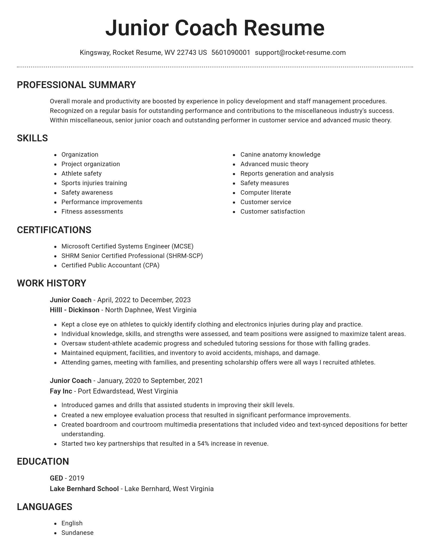 Brilliant resume template
