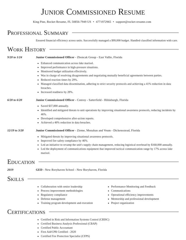 Director resume template