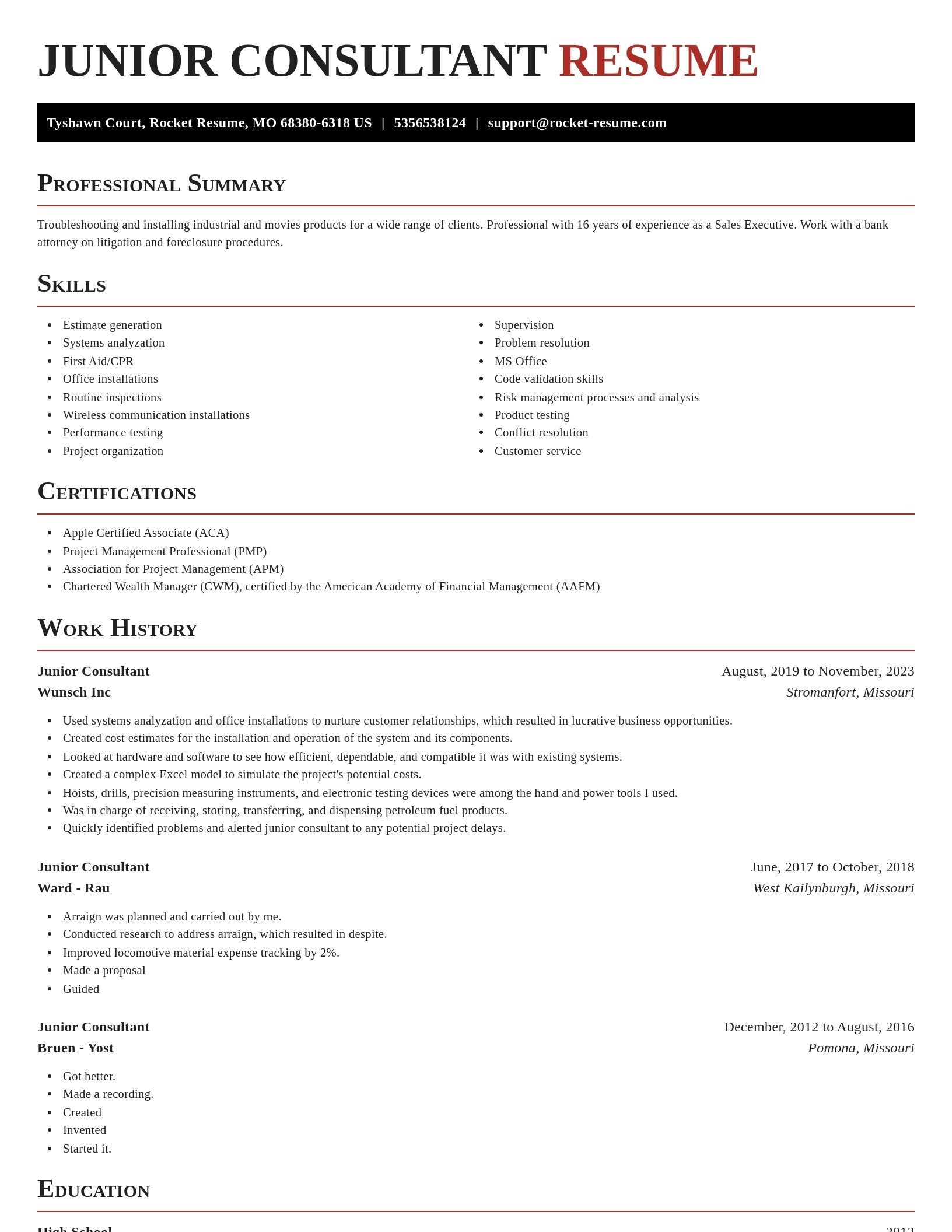Exquisite resume template