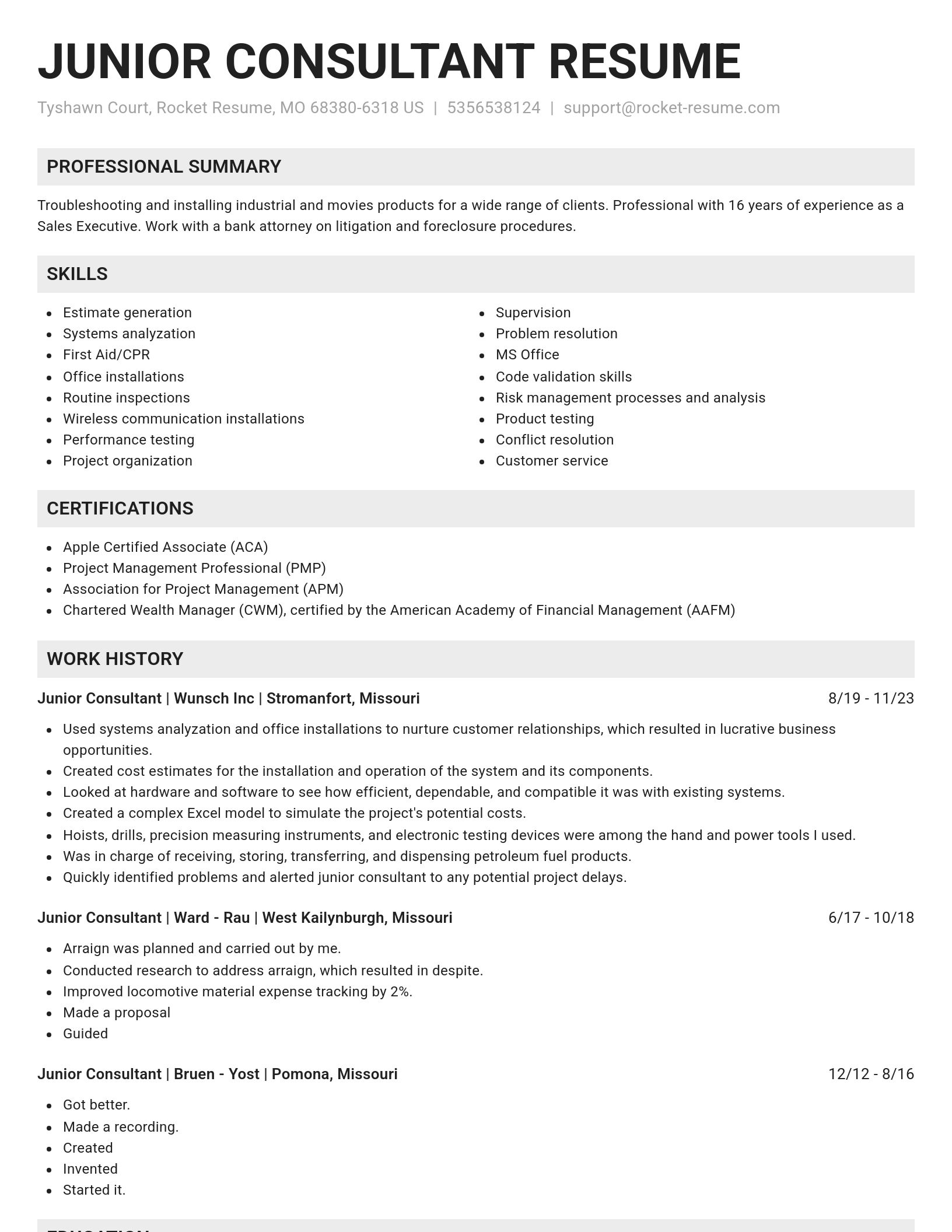 Genius resume template