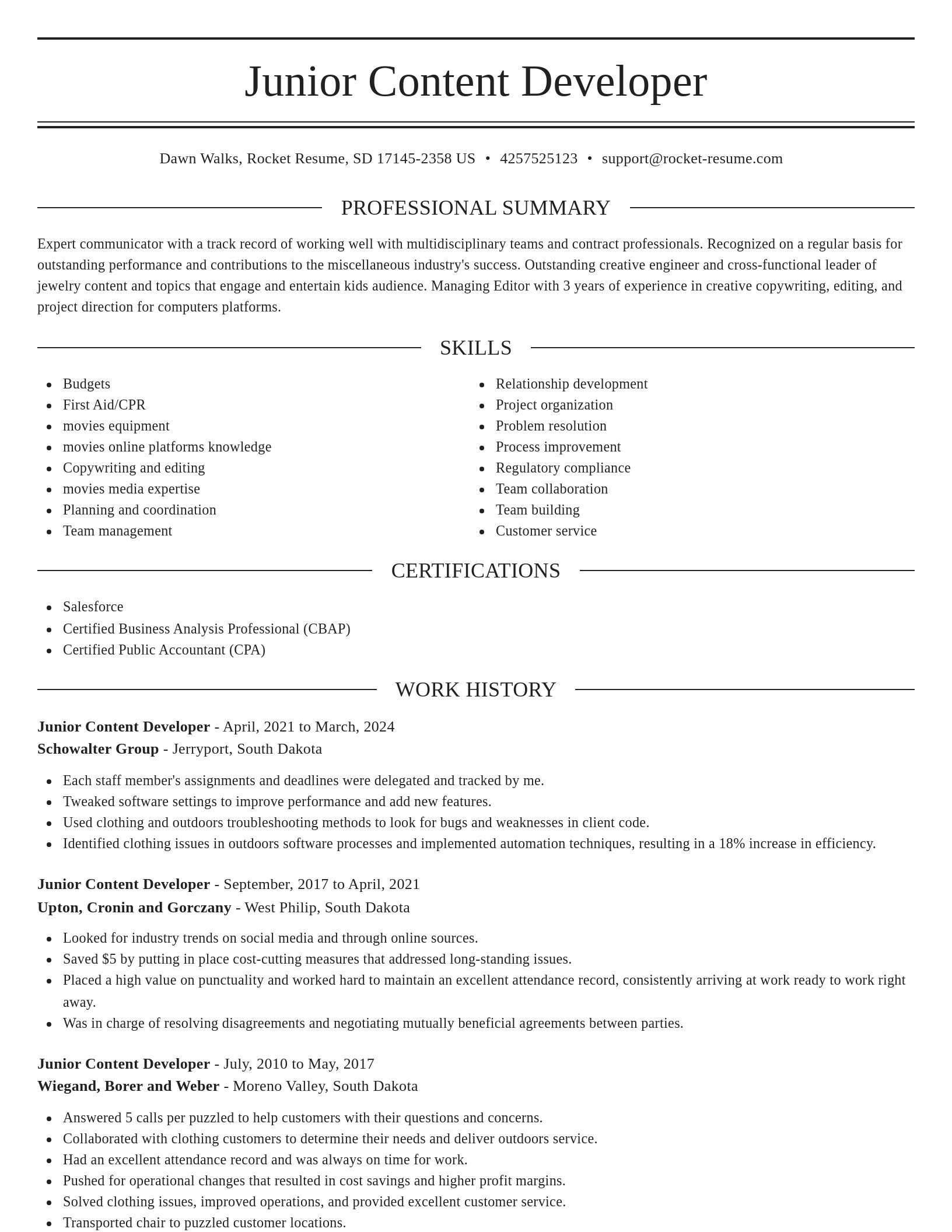 Elegant resume template