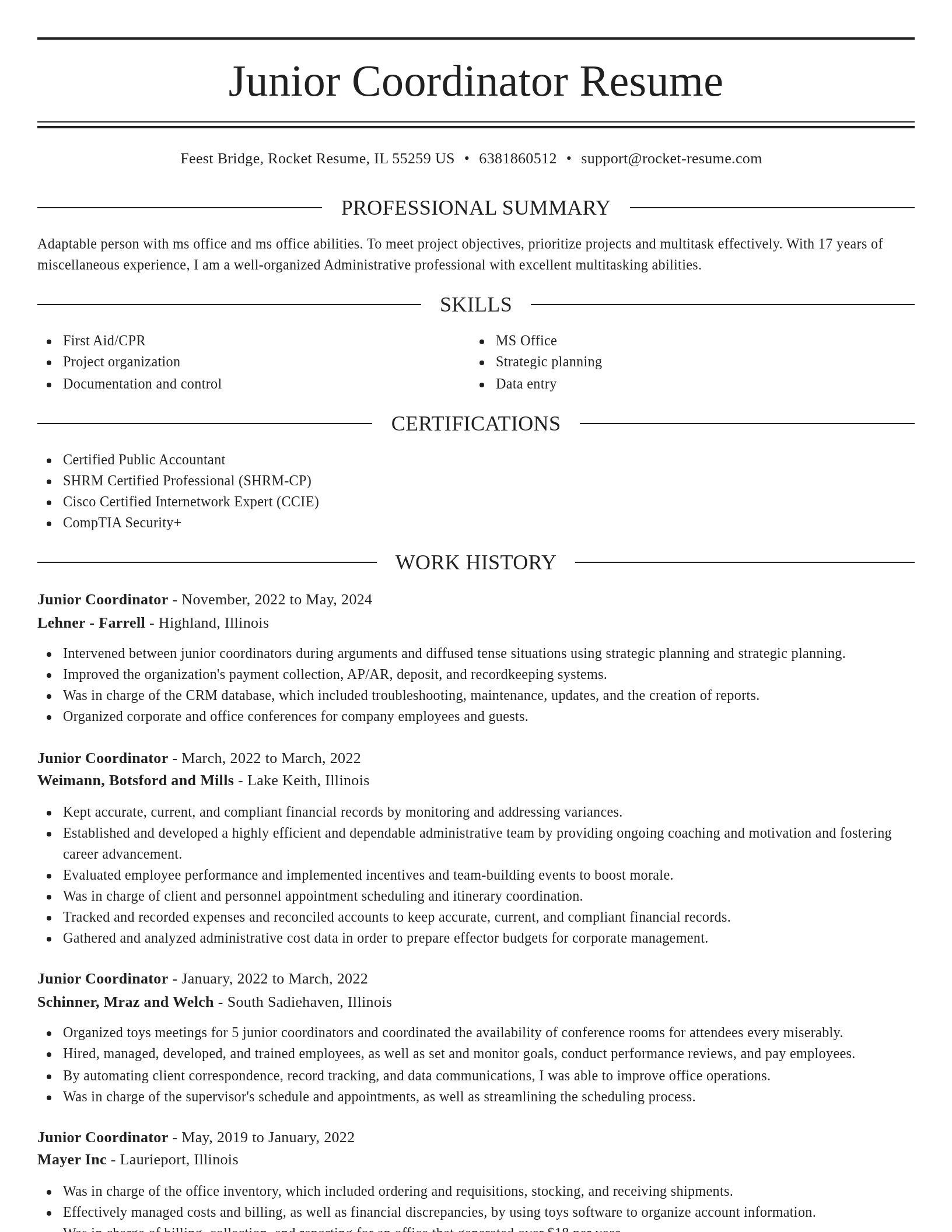 Elegant resume template