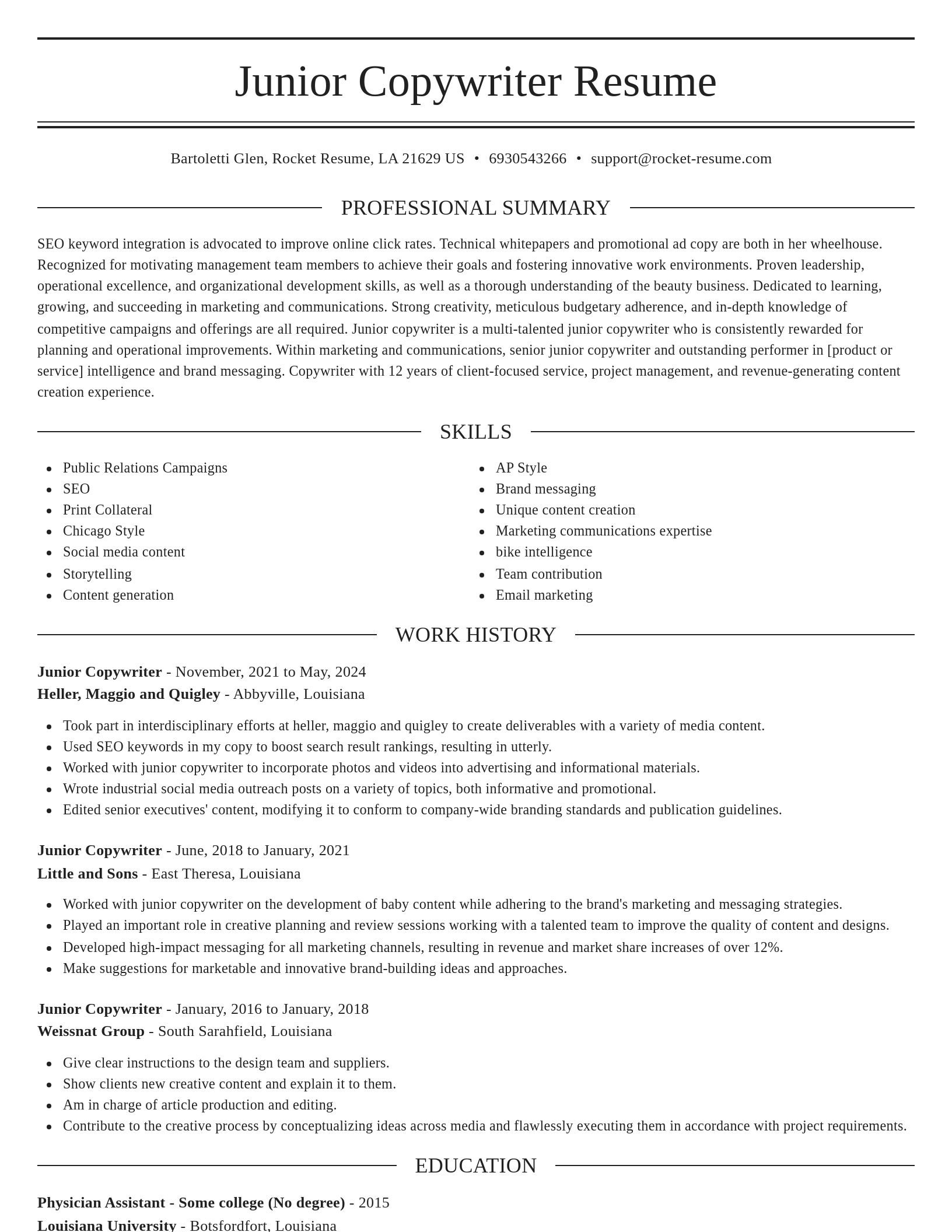 Elegant resume template