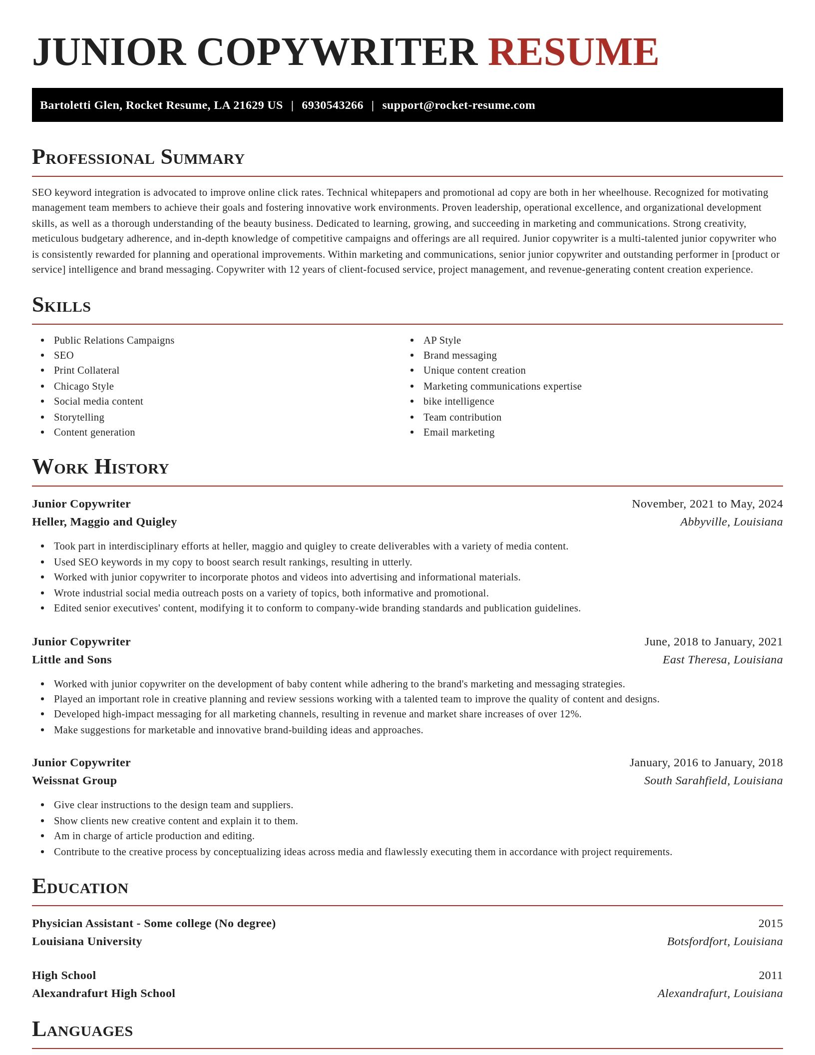 Exquisite resume template