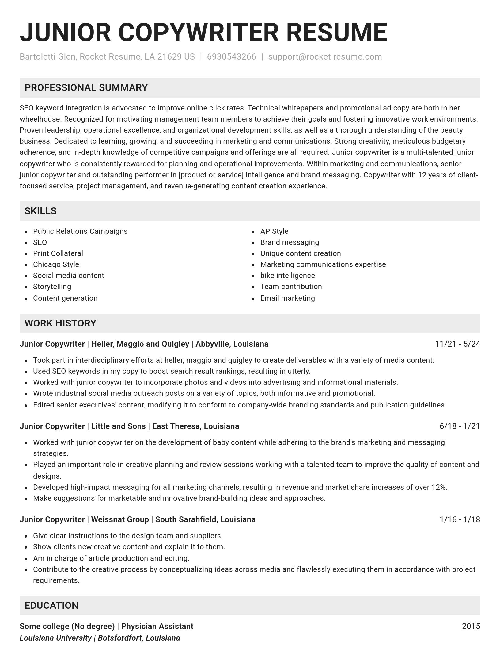 Genius resume template