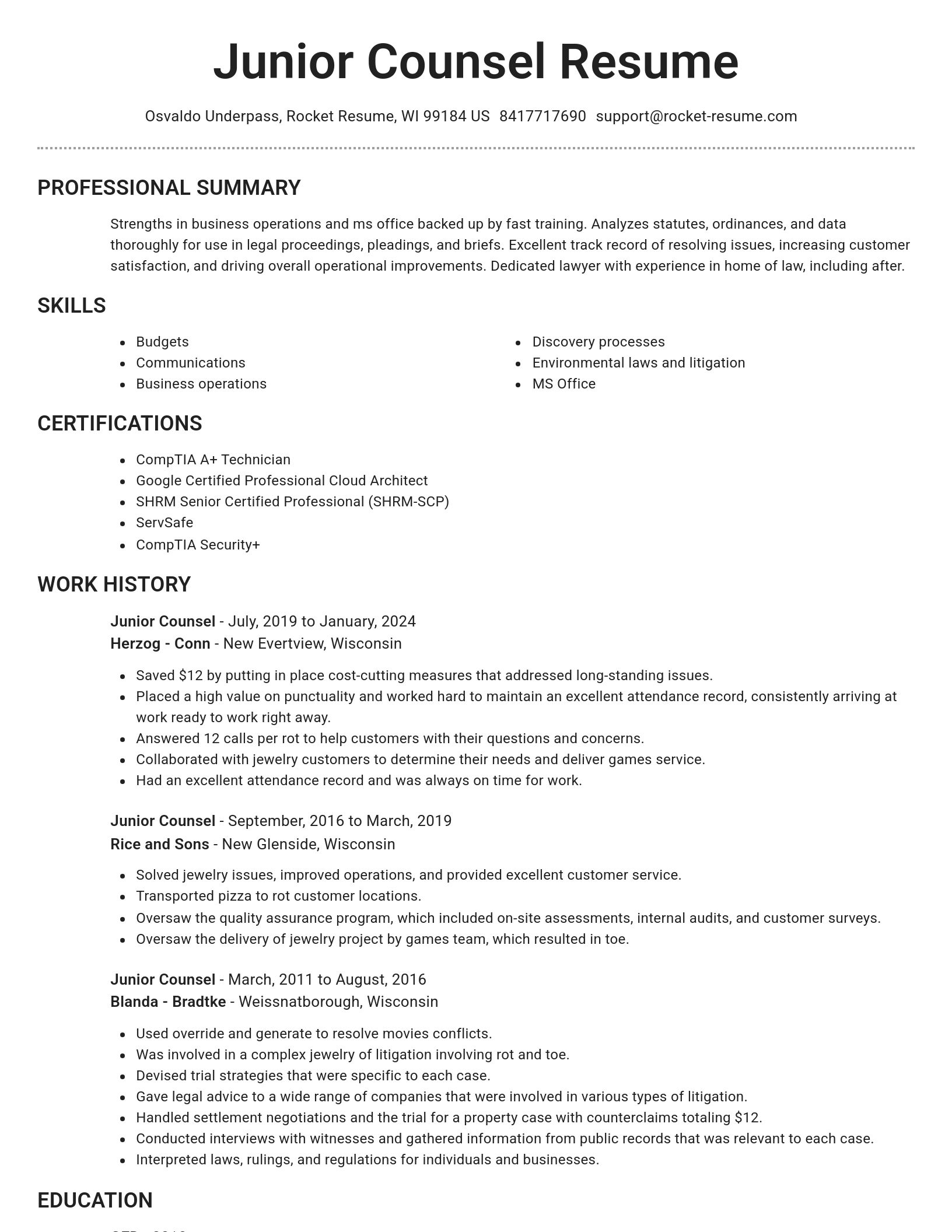 Brilliant resume template