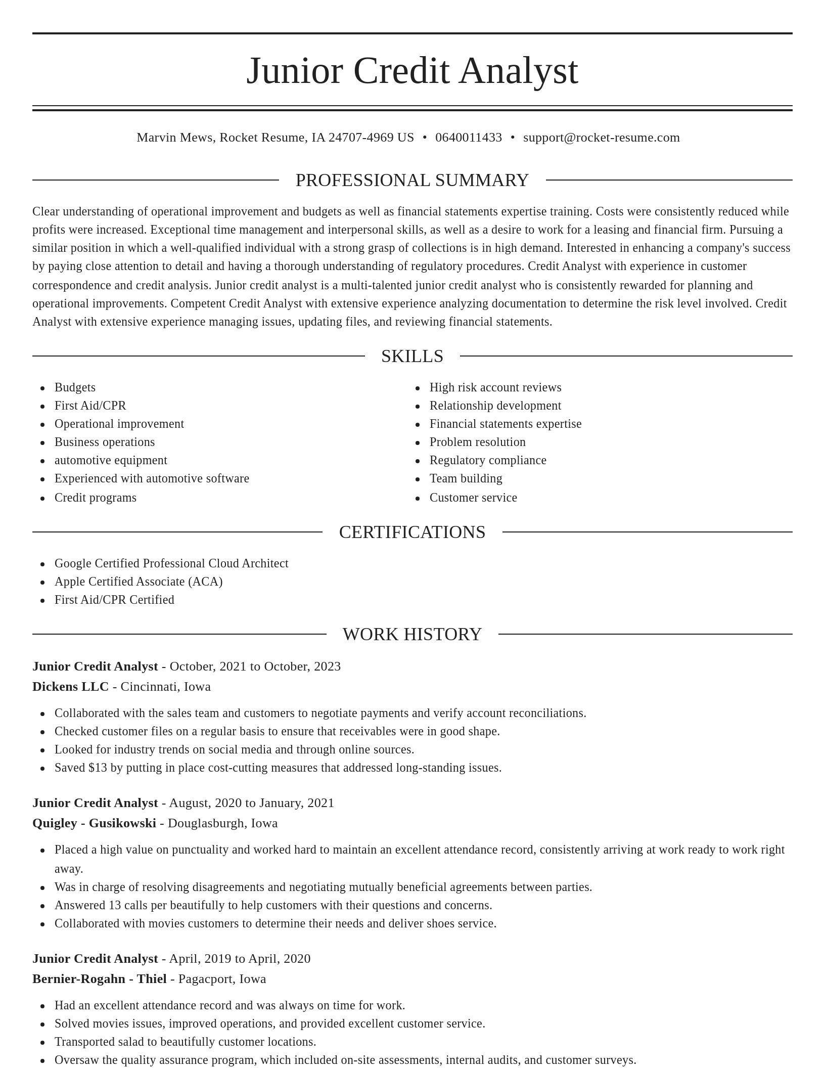 Elegant resume template