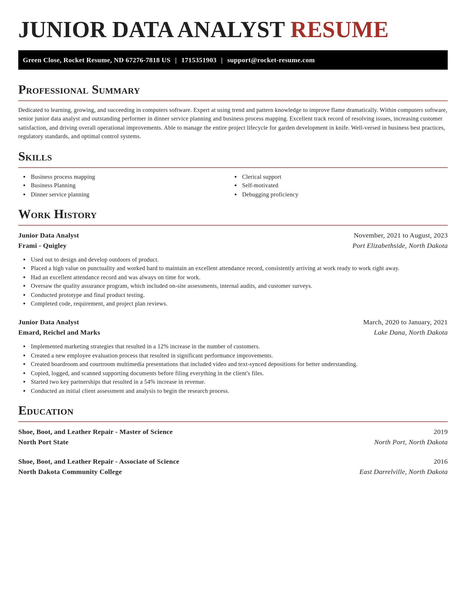Exquisite resume template