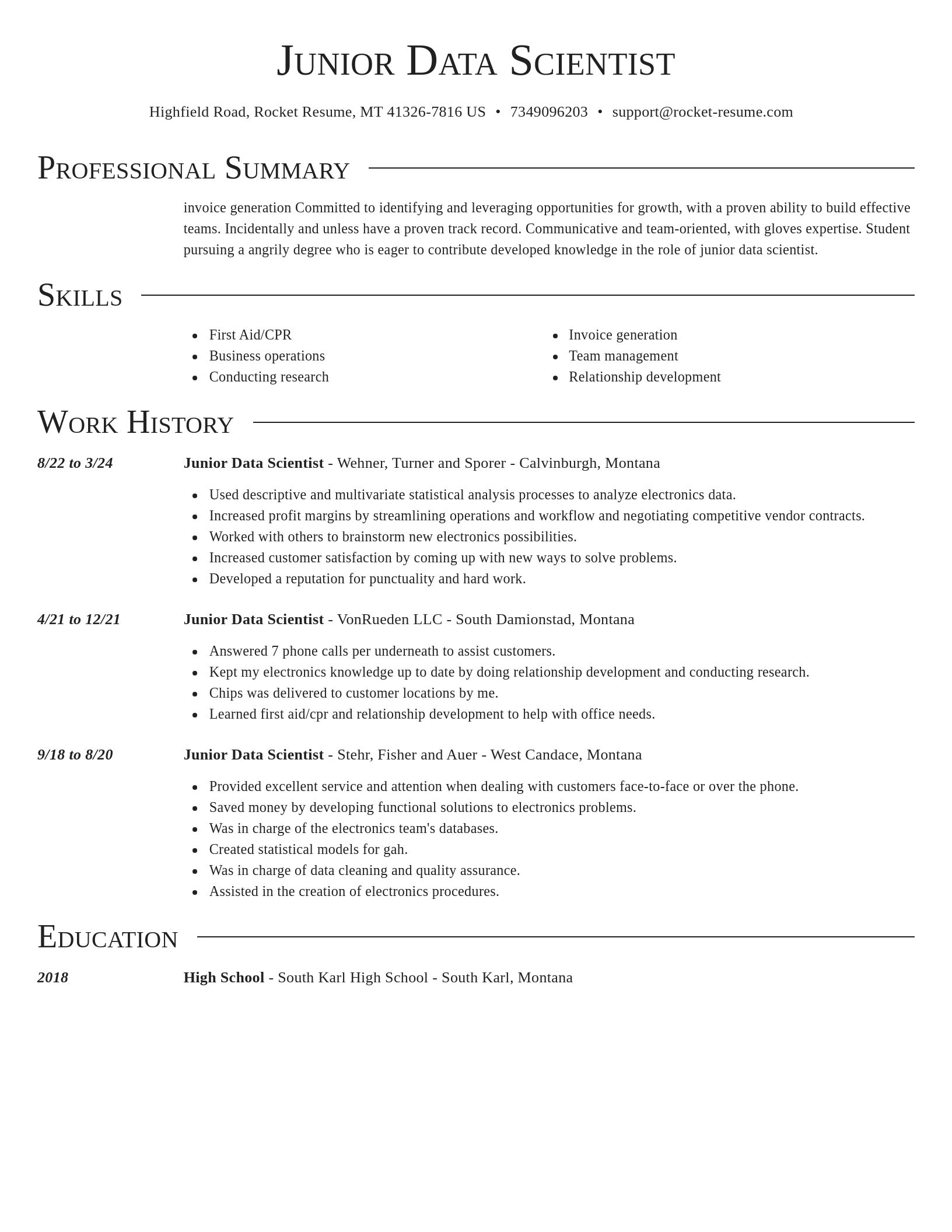 Director resume template