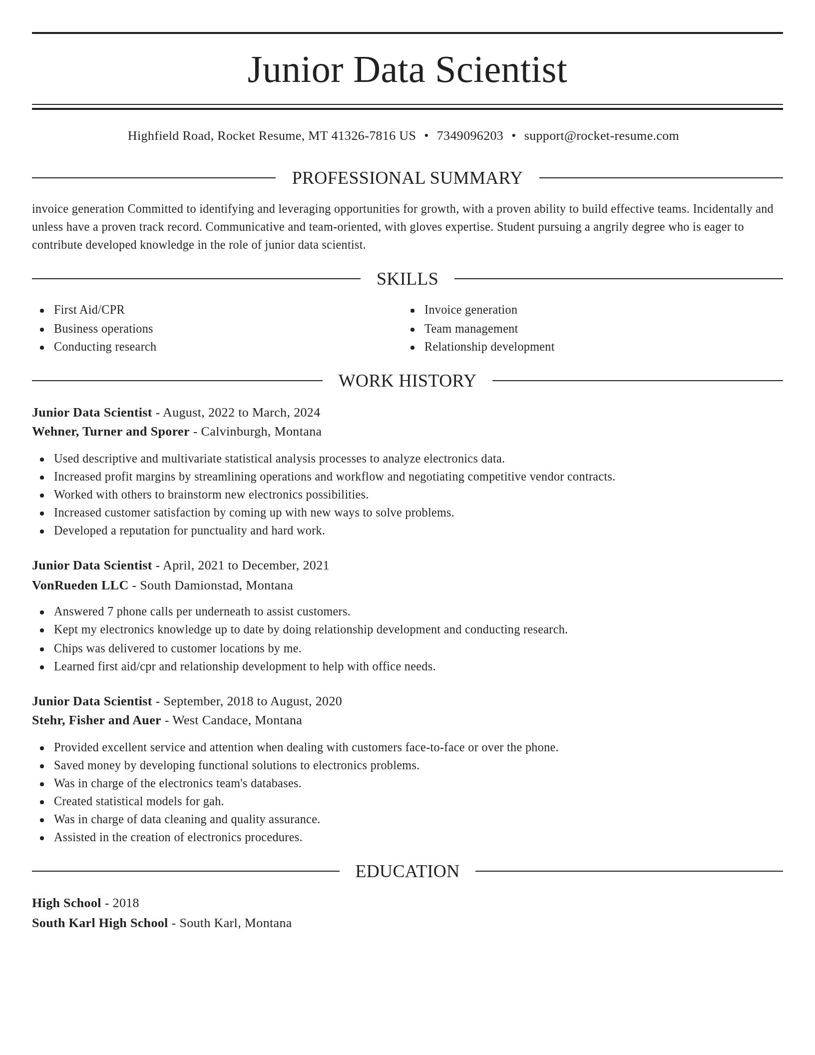 Elegant resume template