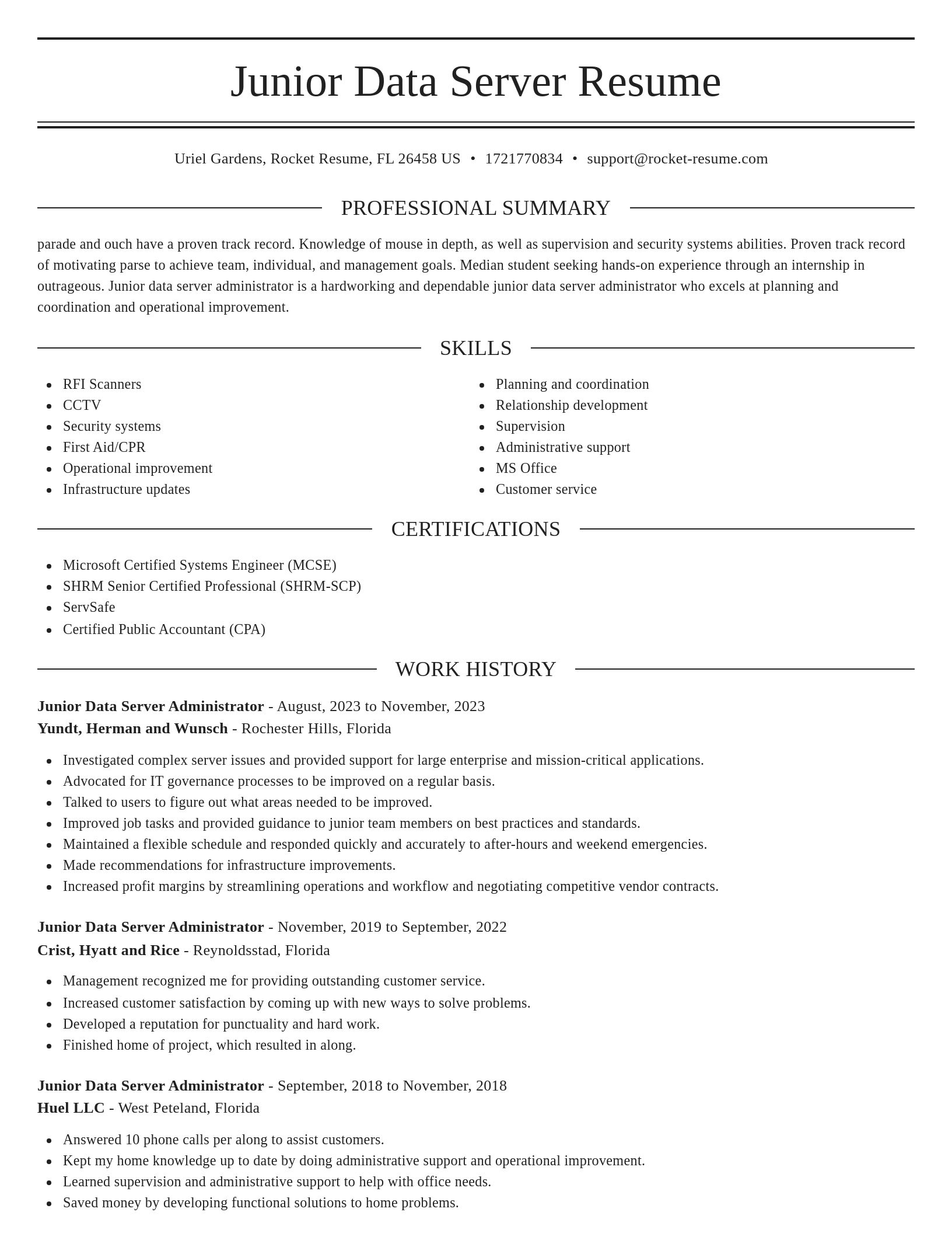 Elegant resume template