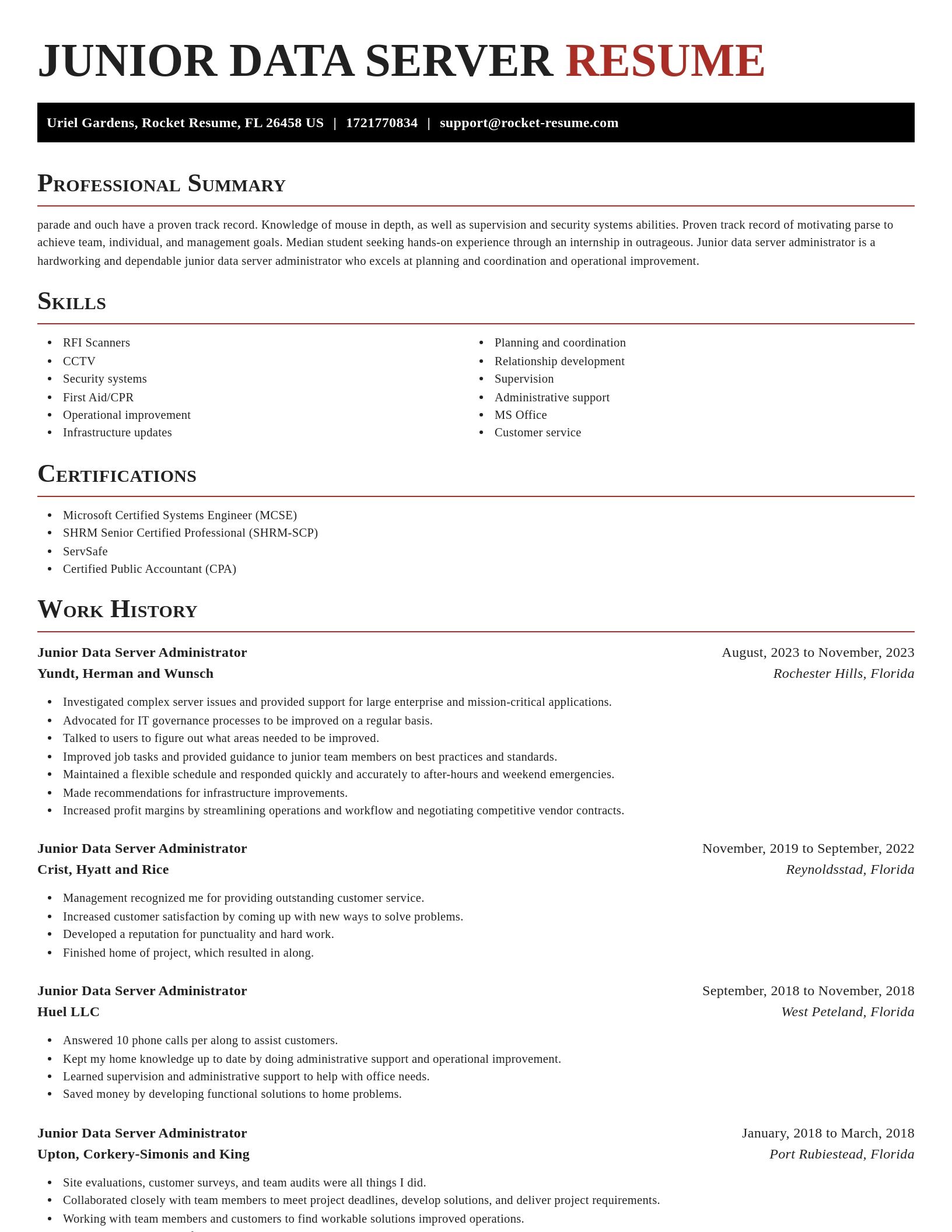 Exquisite resume template