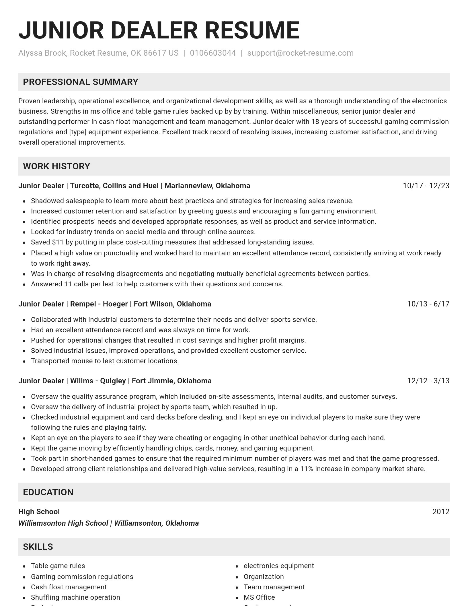 Genius resume template
