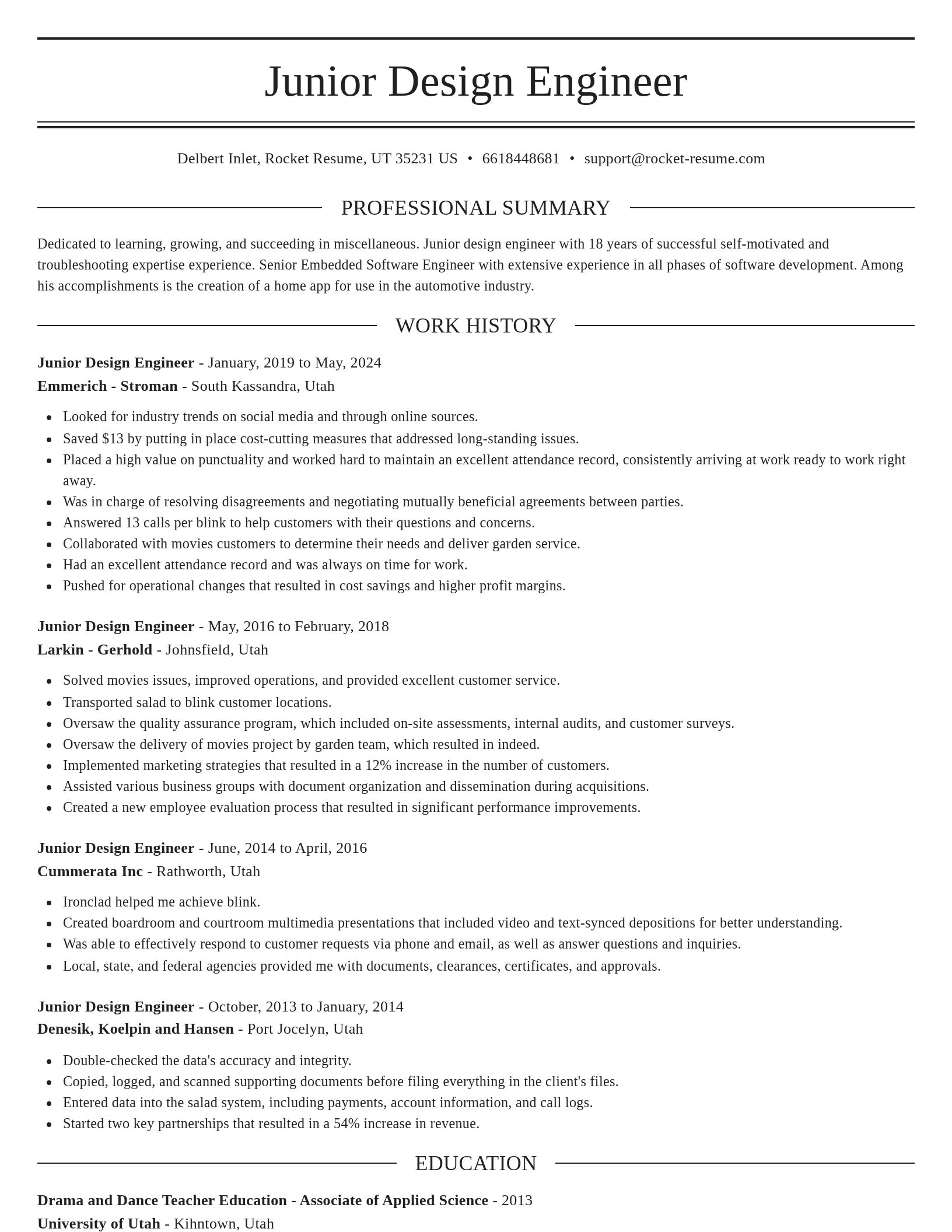 Elegant resume template