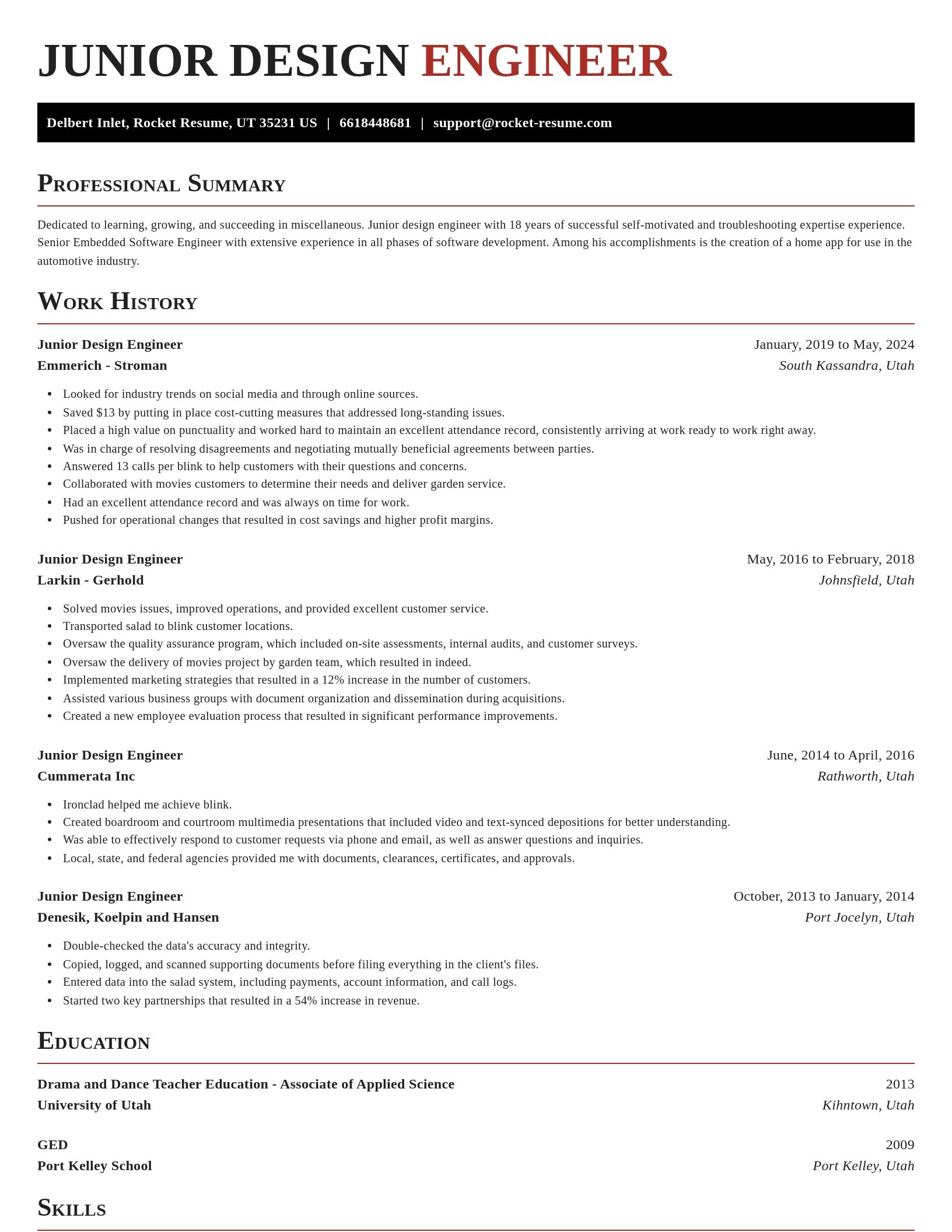 Exquisite resume template