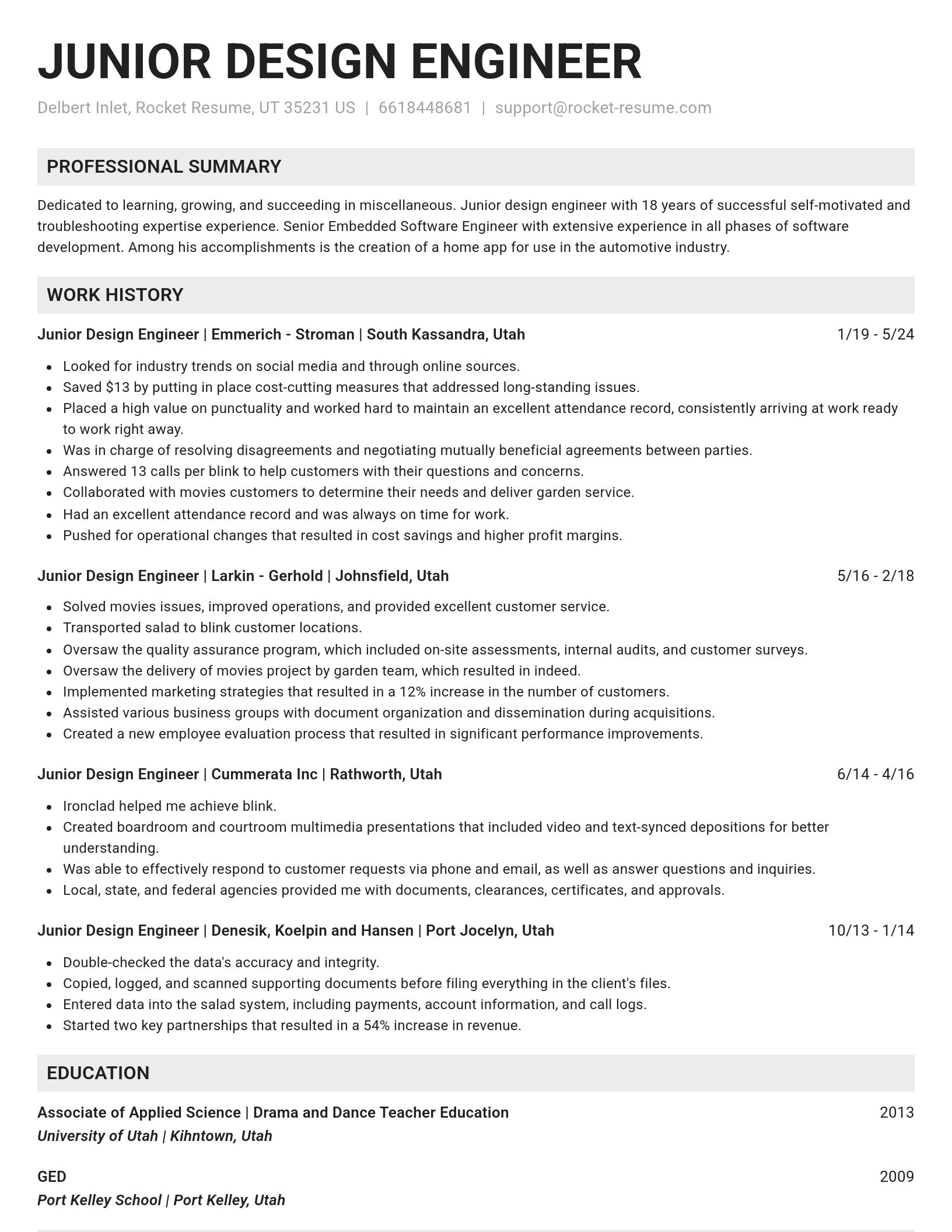 Genius resume template