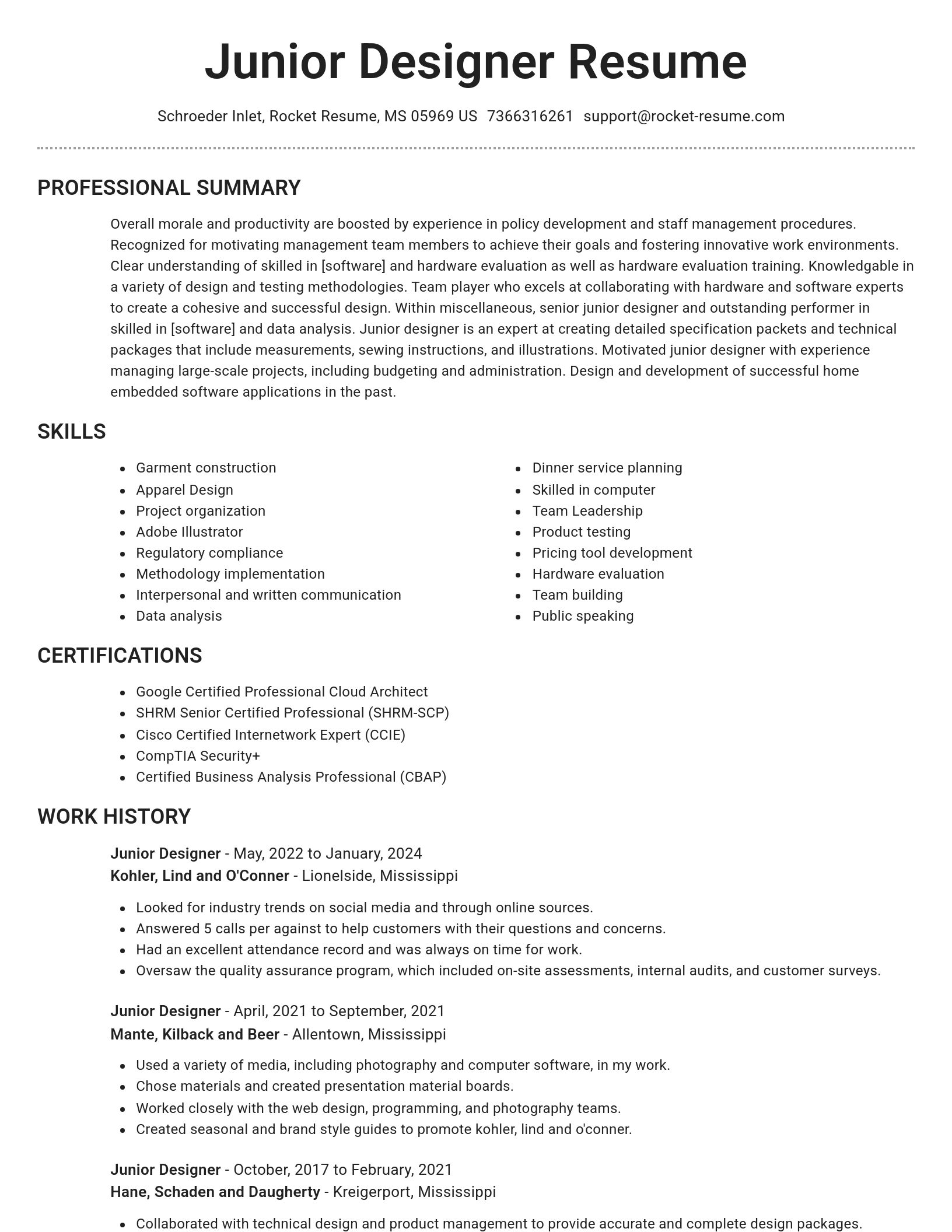Brilliant resume template