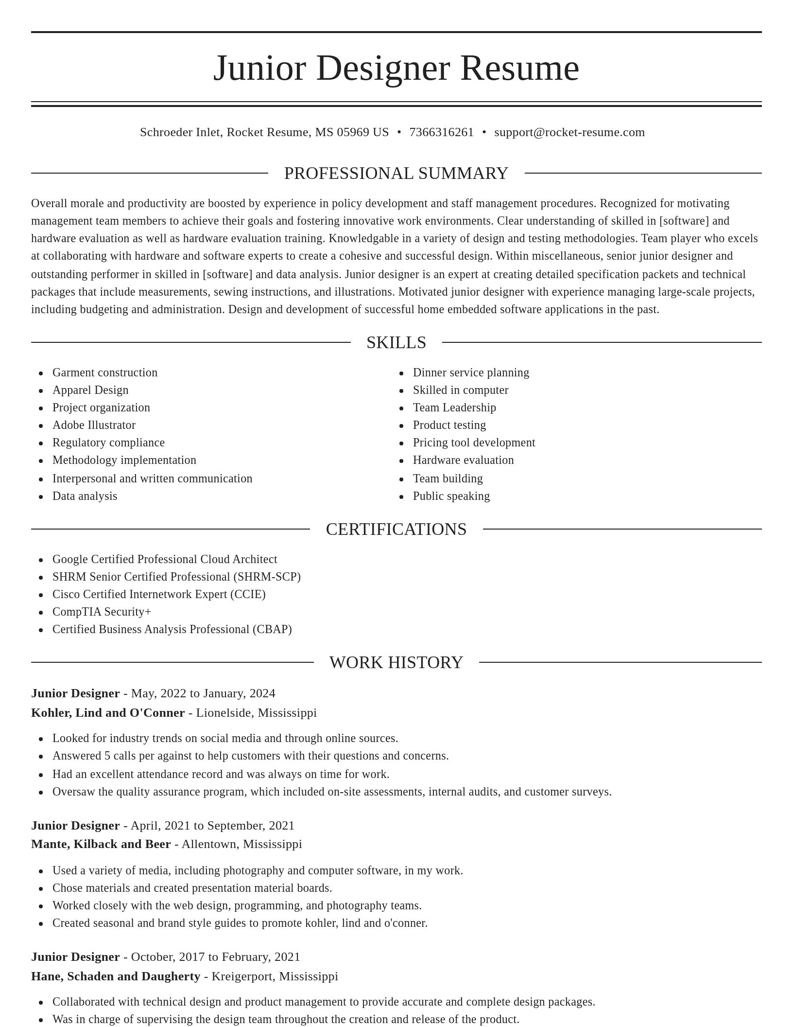 Elegant resume template