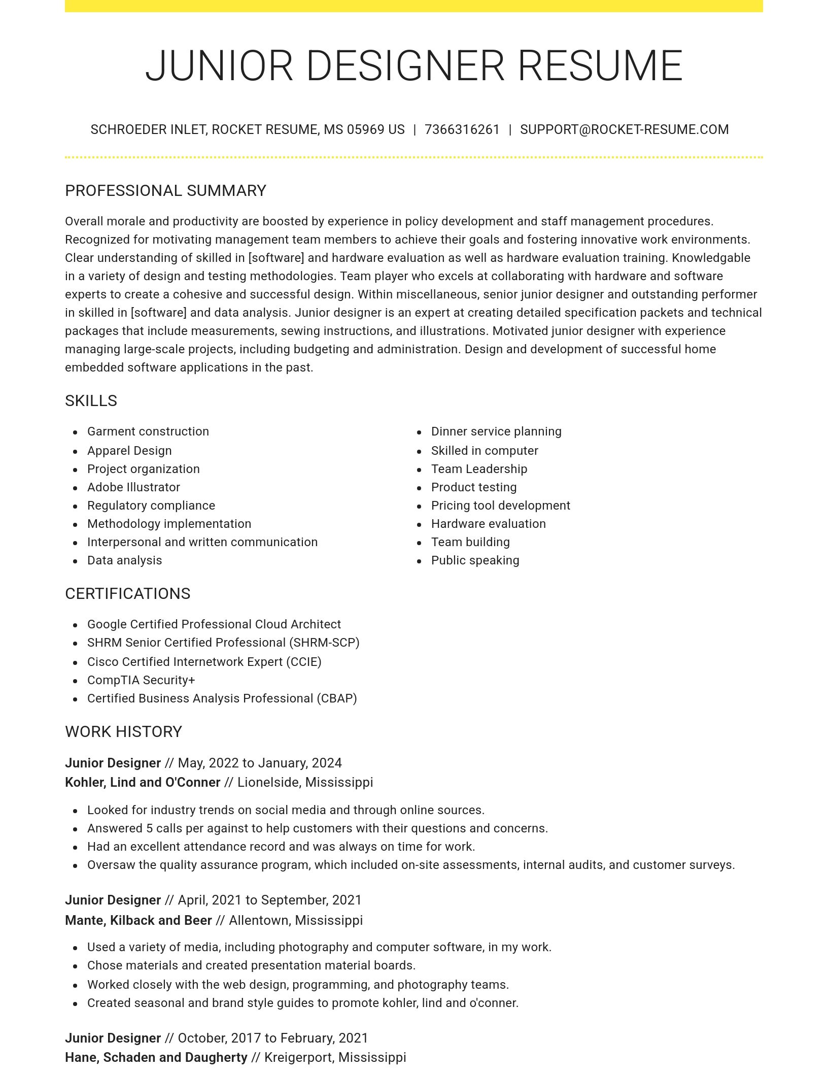 Grand resume template