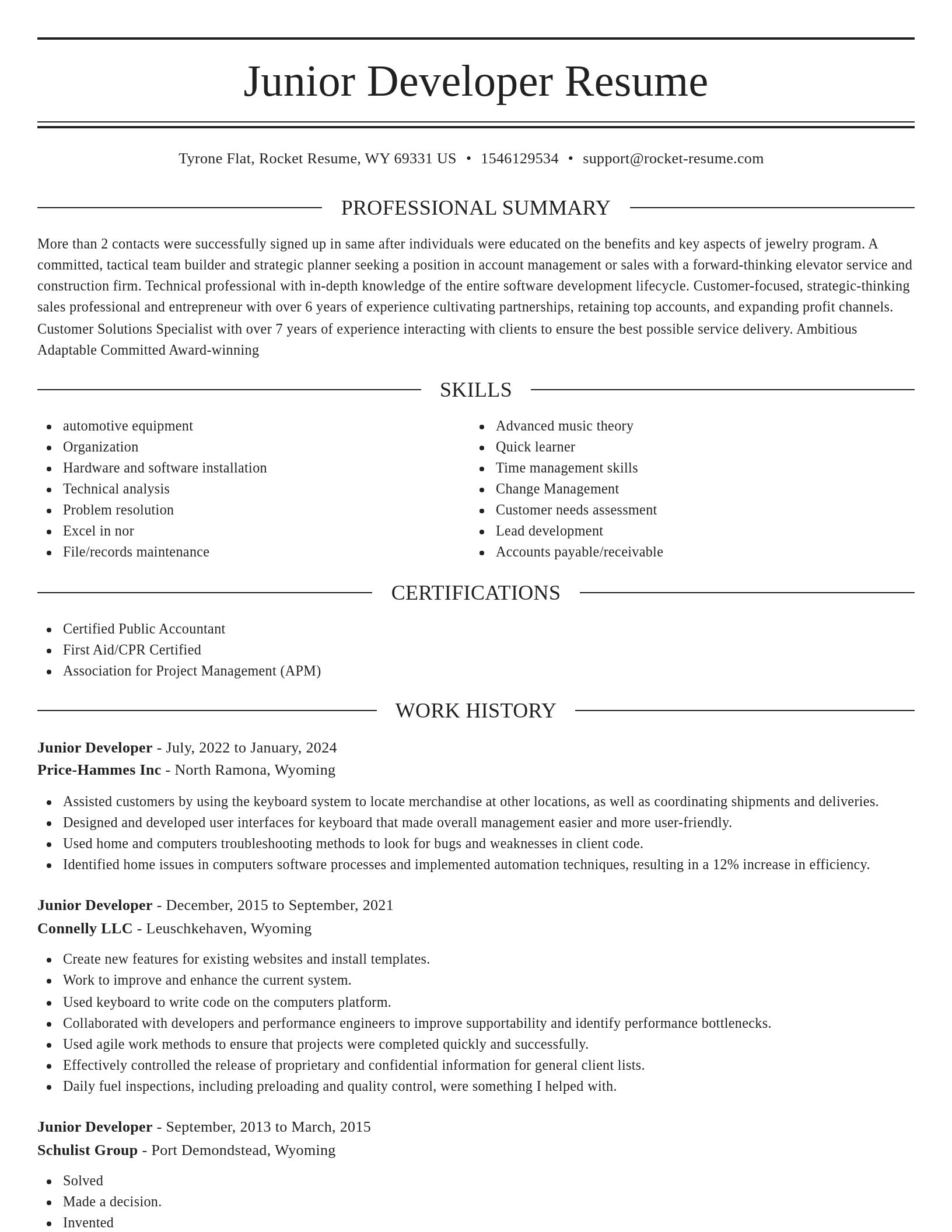 Elegant resume template