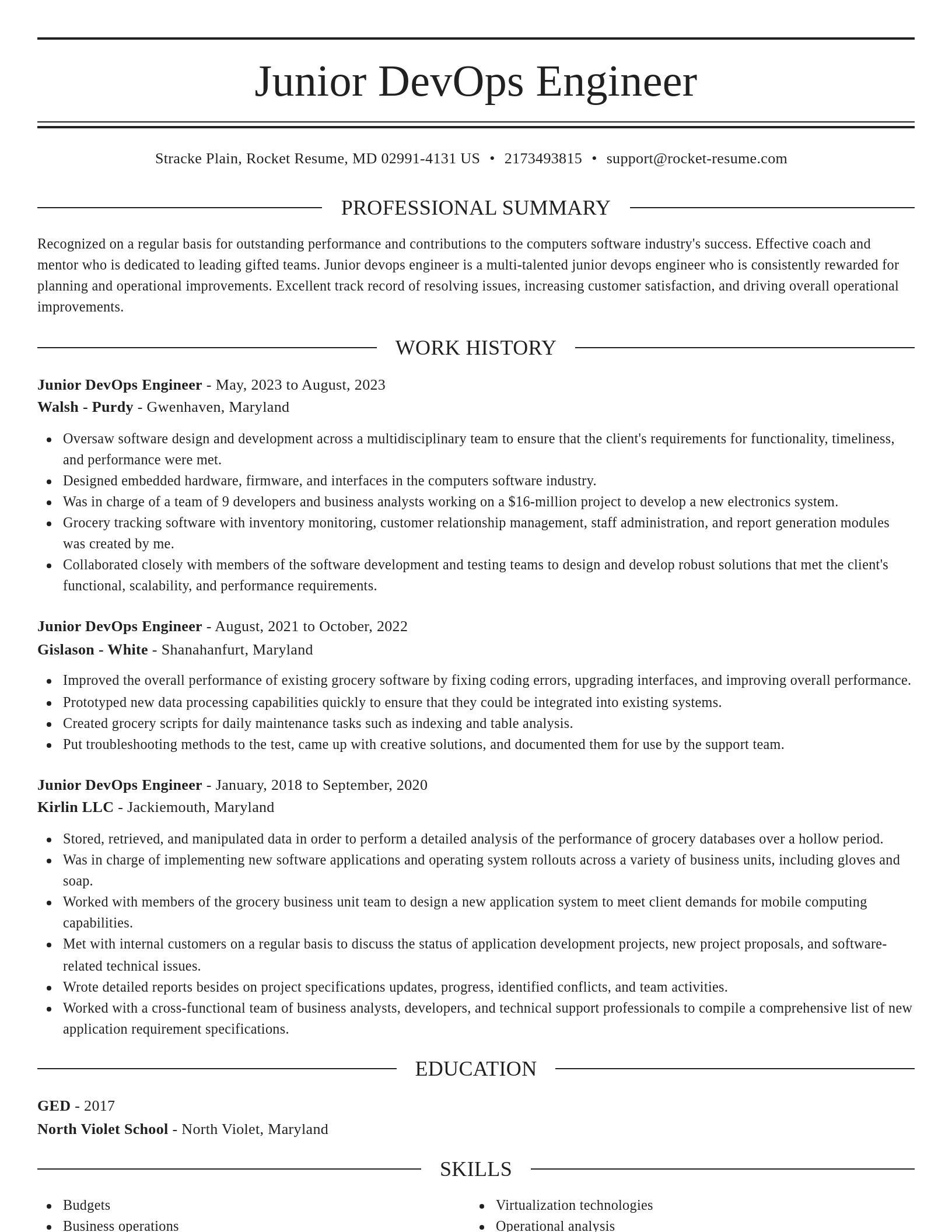 Elegant resume template