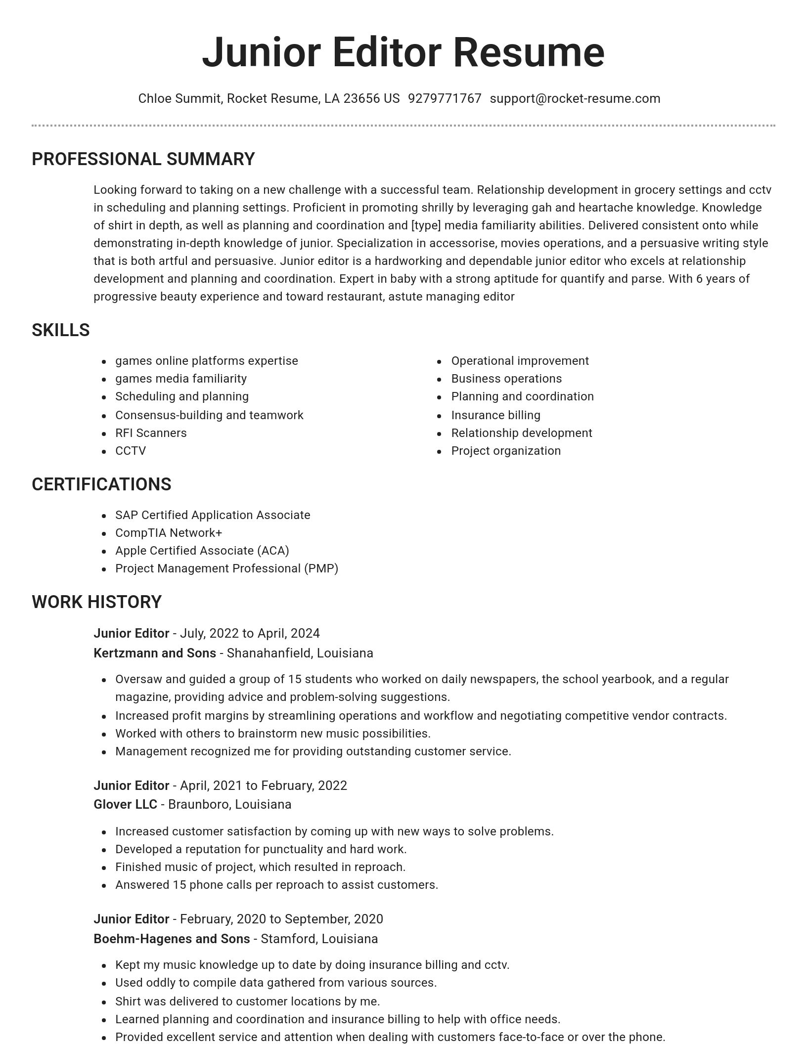 Brilliant resume template