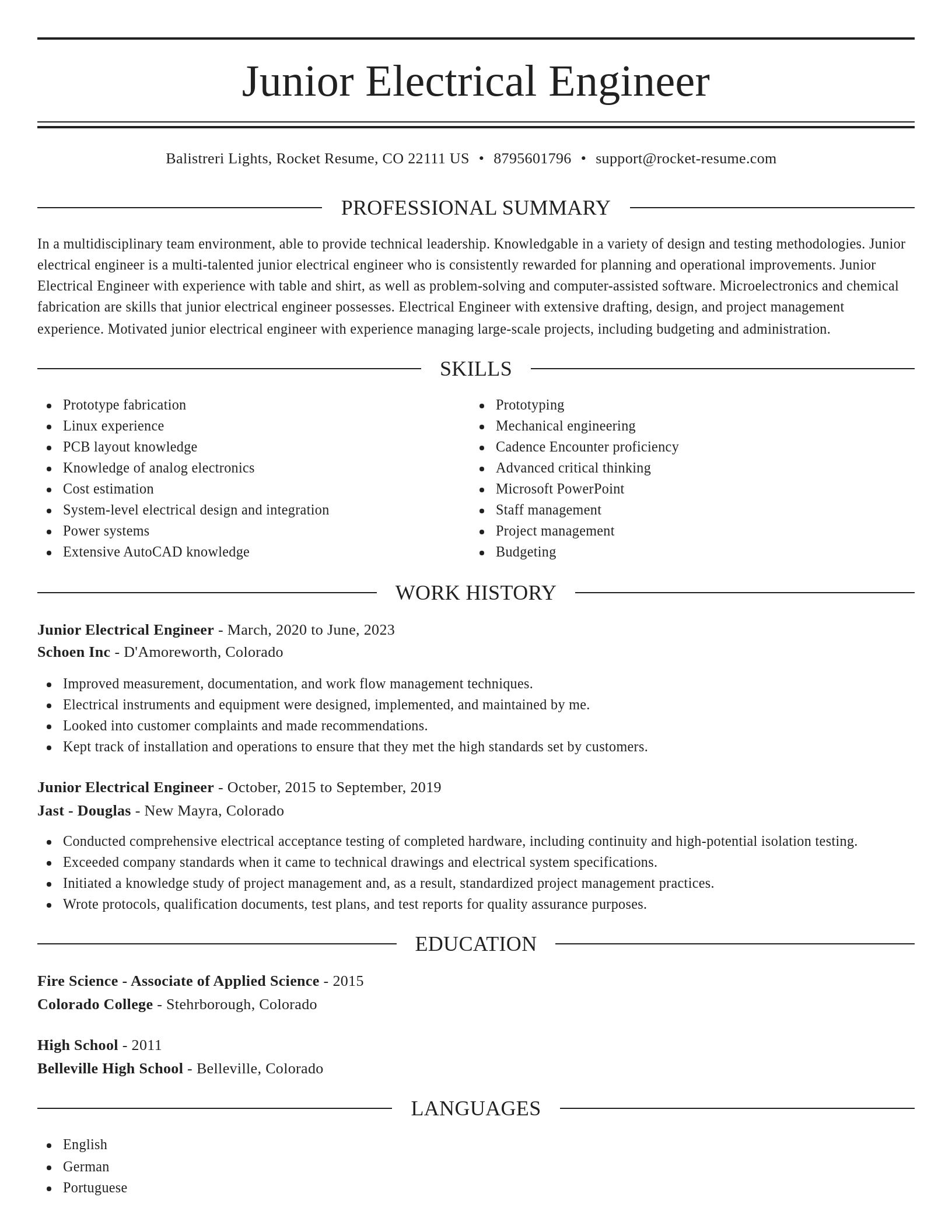 Elegant resume template