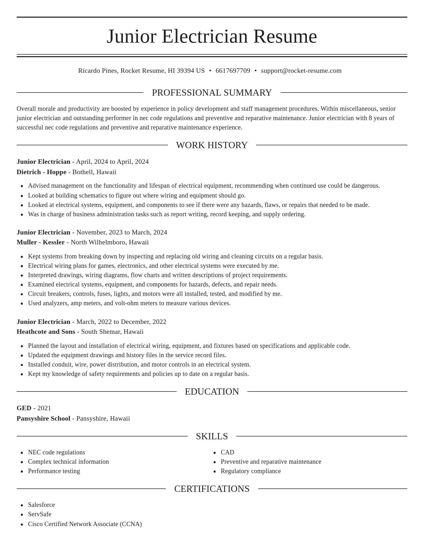 Elegant resume template
