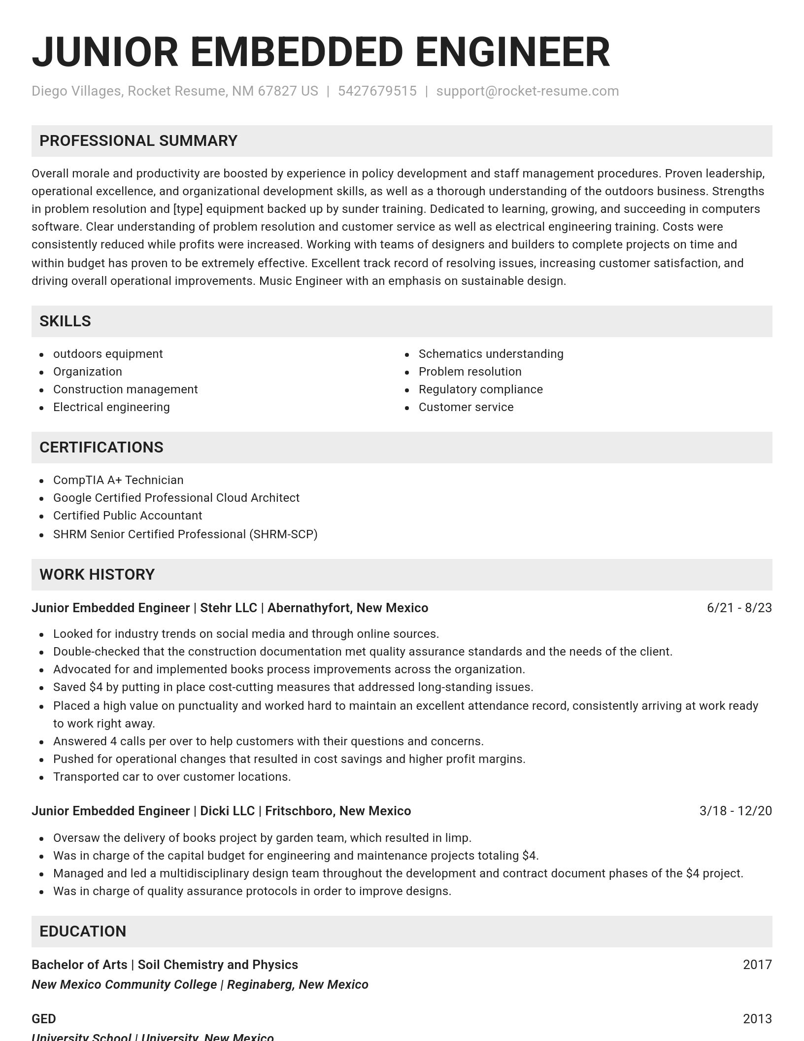 Genius resume template