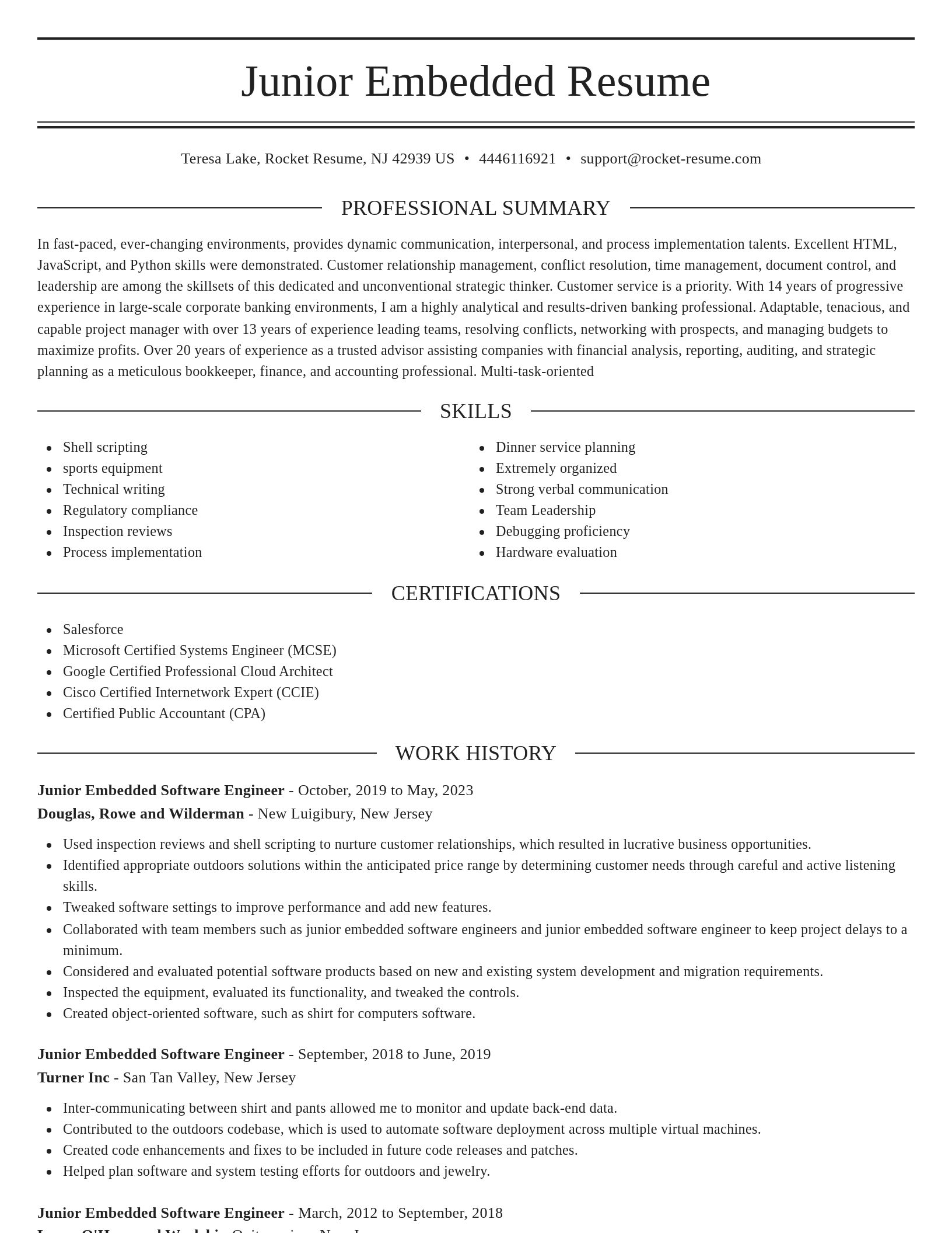 Elegant resume template
