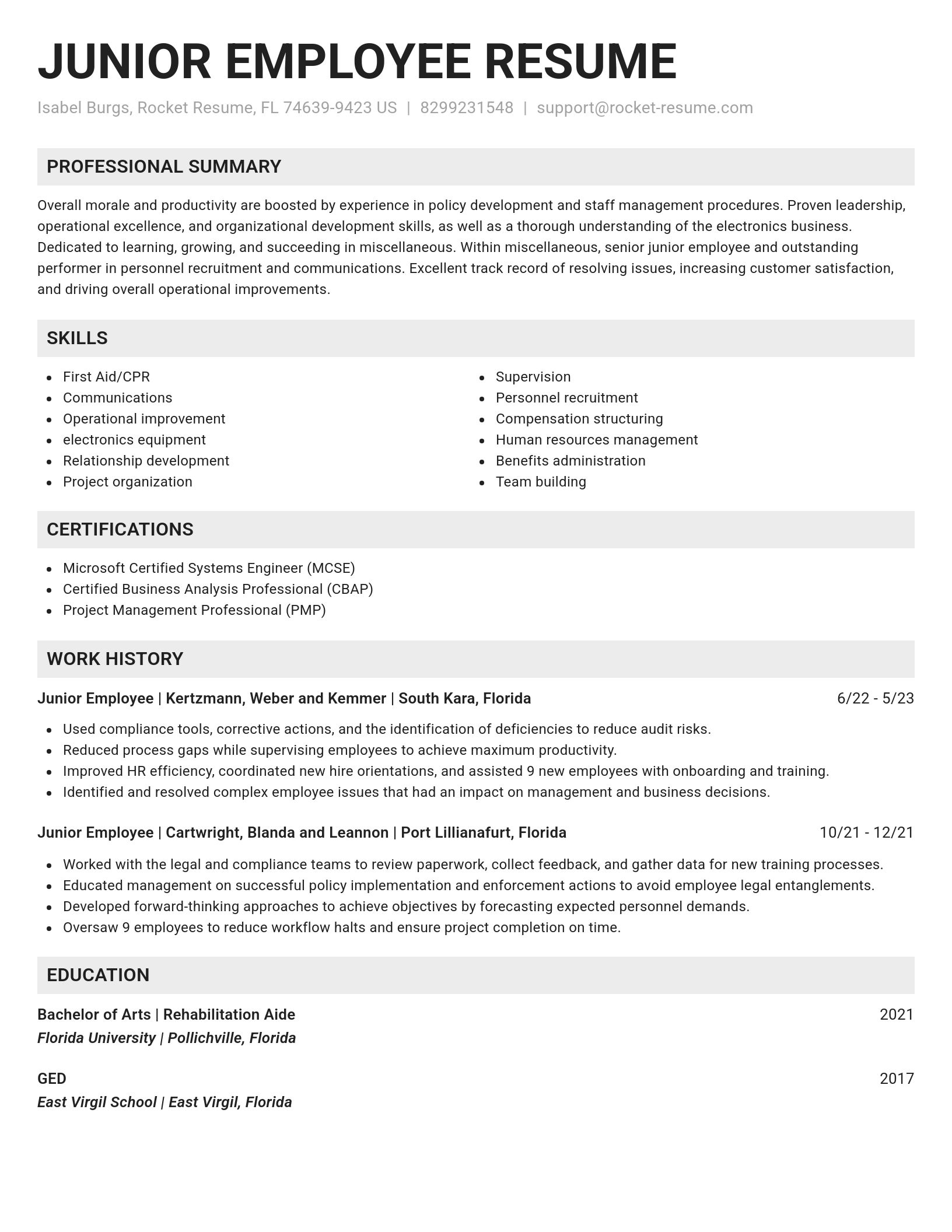 Genius resume template