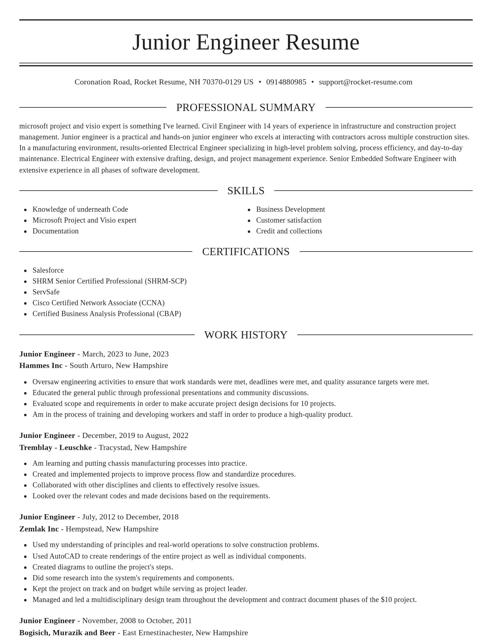 Elegant resume template