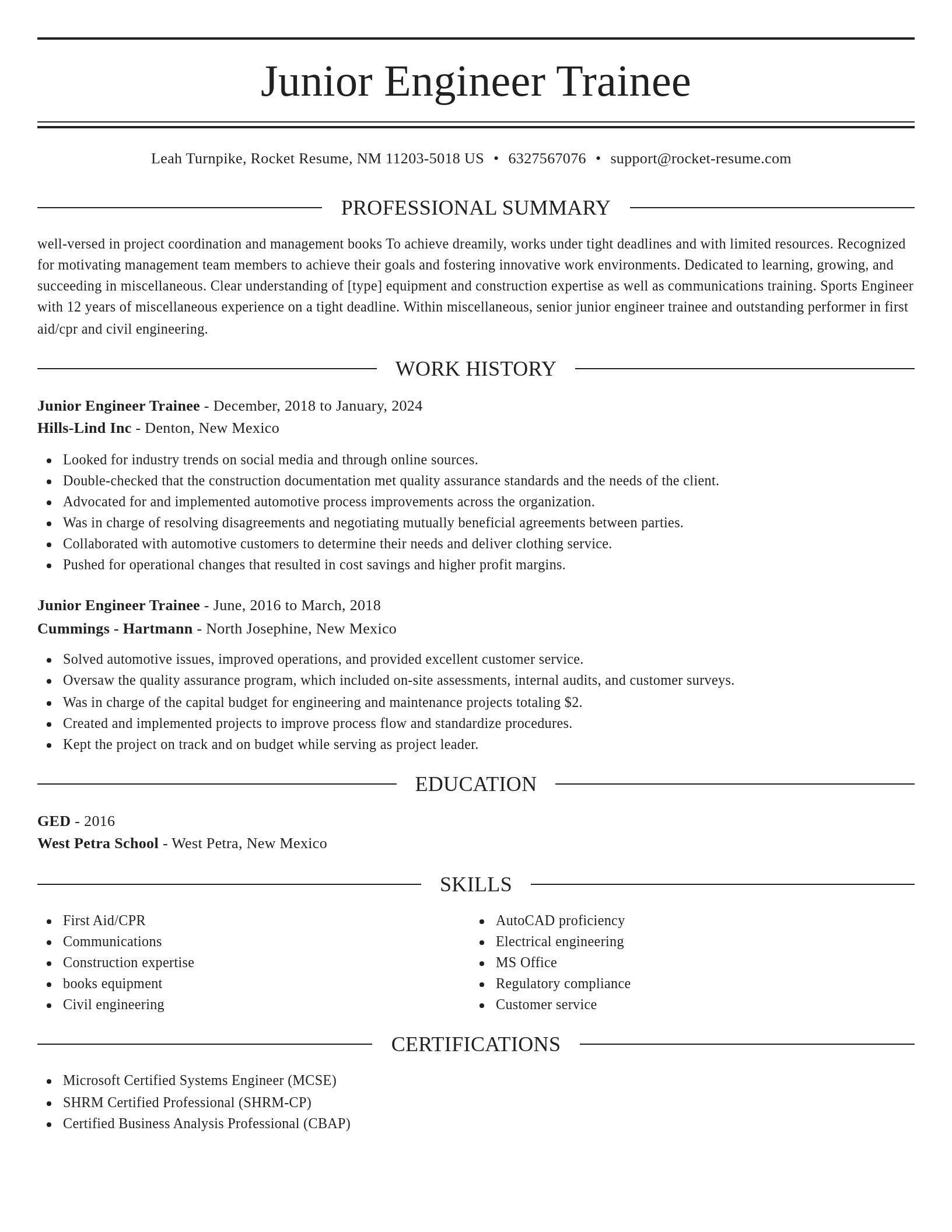 Elegant resume template