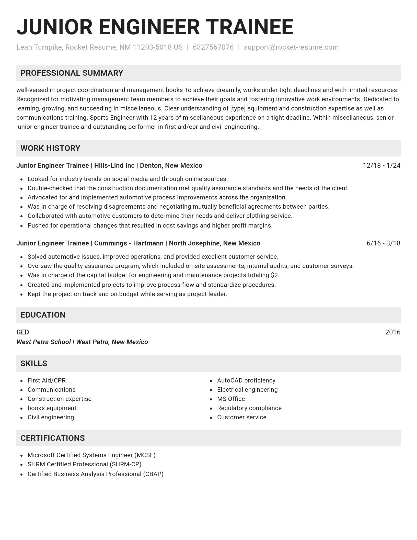 Genius resume template
